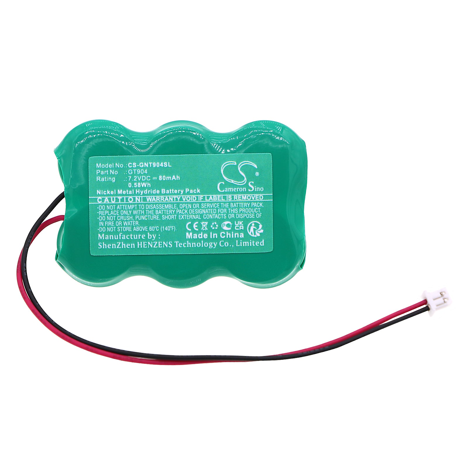 Ni-MH, Siren Alarm Battery fits Getronic 944 Siren, 945 Siren, 7.2V, 80mAh Siren Alarm Cameron Sino Technology Limited