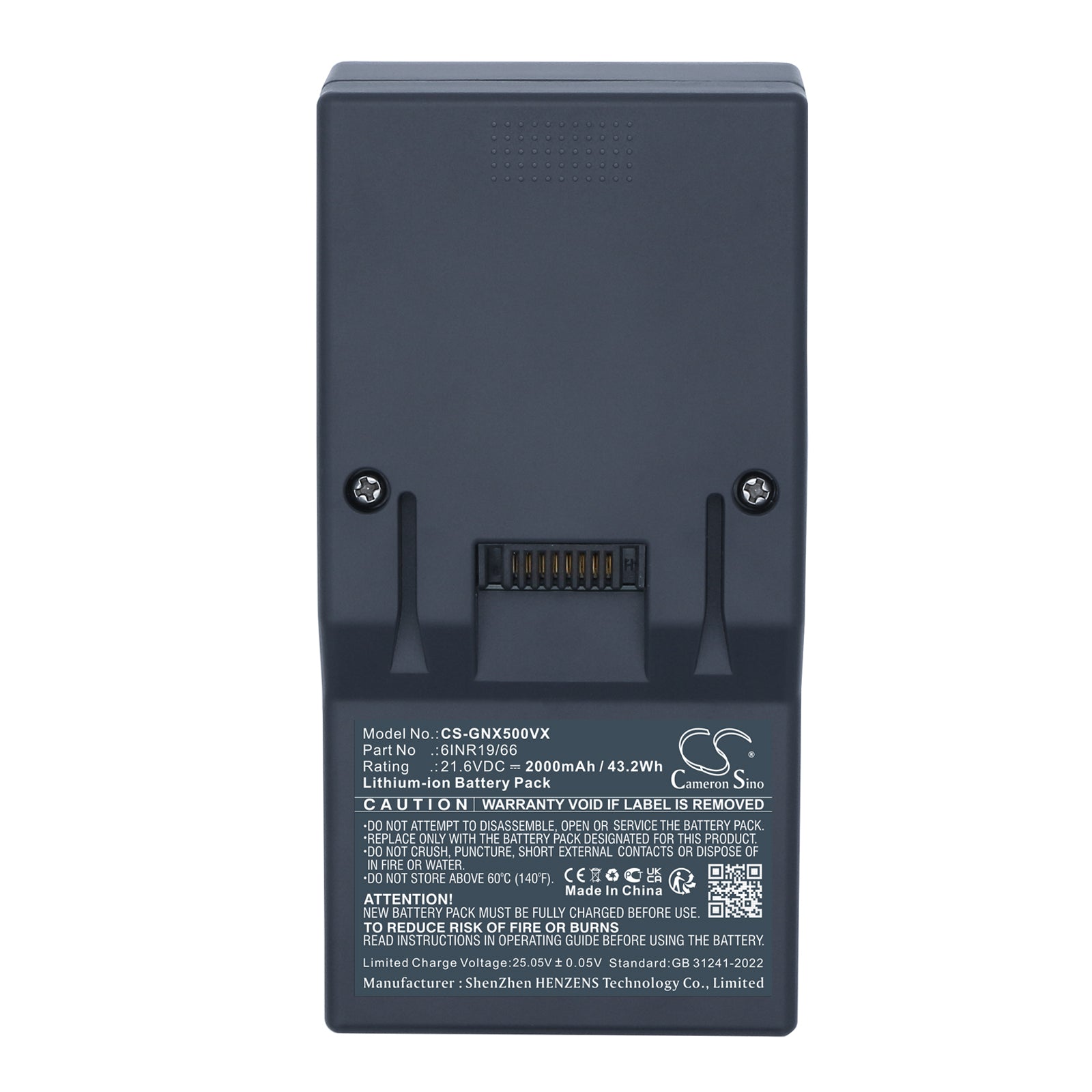 21.6V, Li-ion, 2000mAh, Battery fits Genius Invictus X3, Invictus X5, 43.2Wh Vacuum Cameron Sino Technology Limited