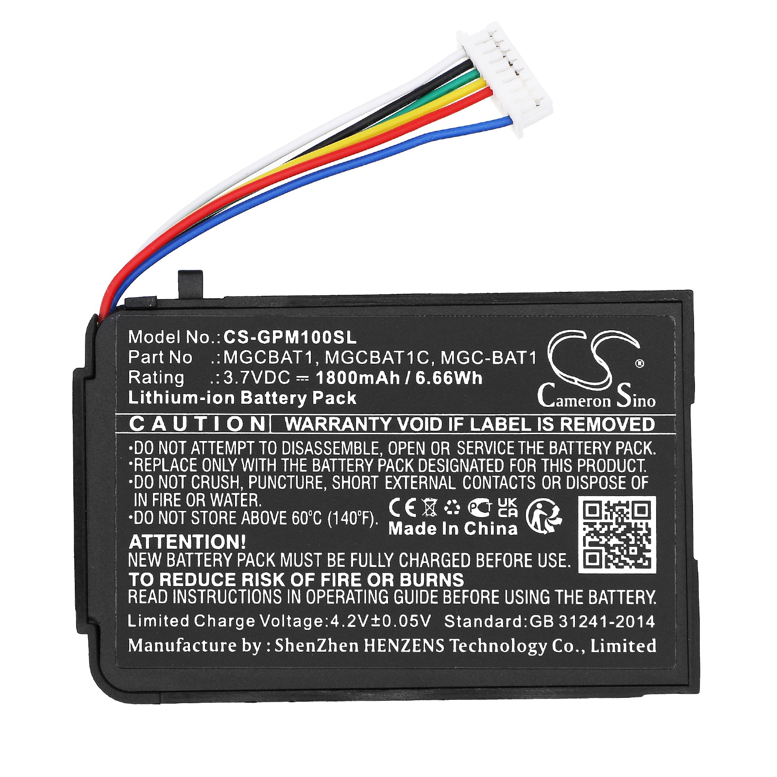 Li-ion, Equipment, Survey, Test Battery fits Gasclip Mgc, Mgc-pump Detectors, 3.7V, 1800mAh Equipment, Survey, Test Cameron Sino Technology Limited