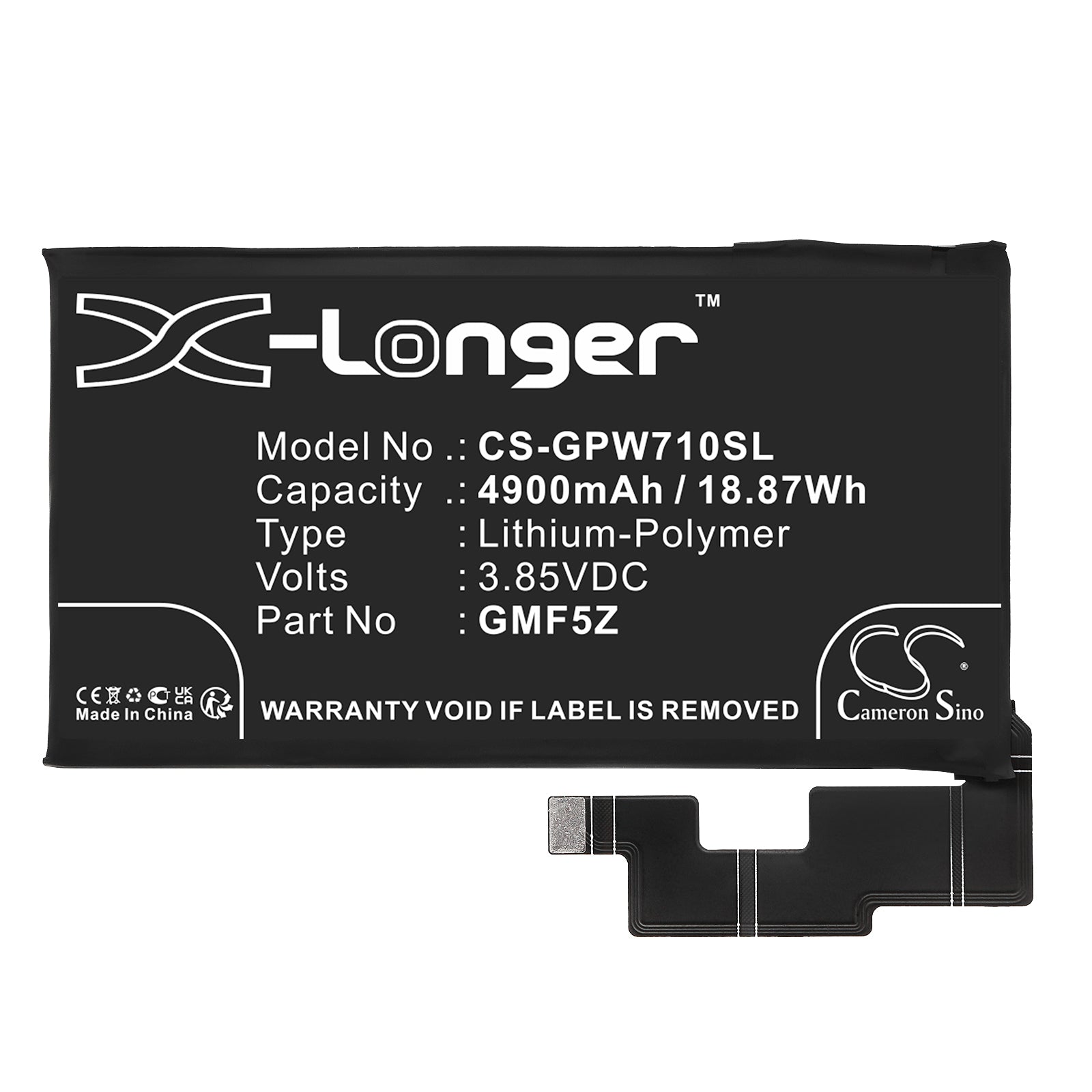 Li-Polymer, Mobile, SmartPhone Battery fits Google Pixel 7 Pro, 3.85V, 4900mAh Mobile, SmartPhone Cameron Sino Technology Limited