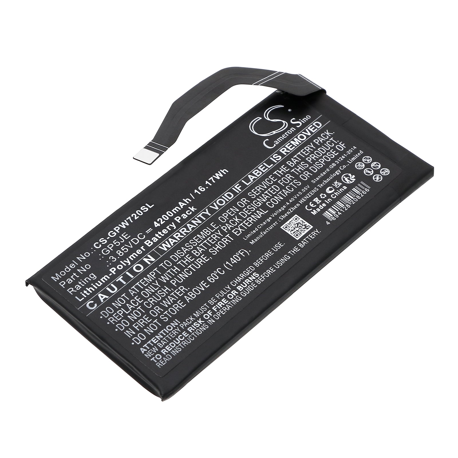 Li-Polymer, Mobile, SmartPhone Battery fits Google Pixel 7a, 3.85V, 4350mAh Mobile, SmartPhone Cameron Sino Technology Limited