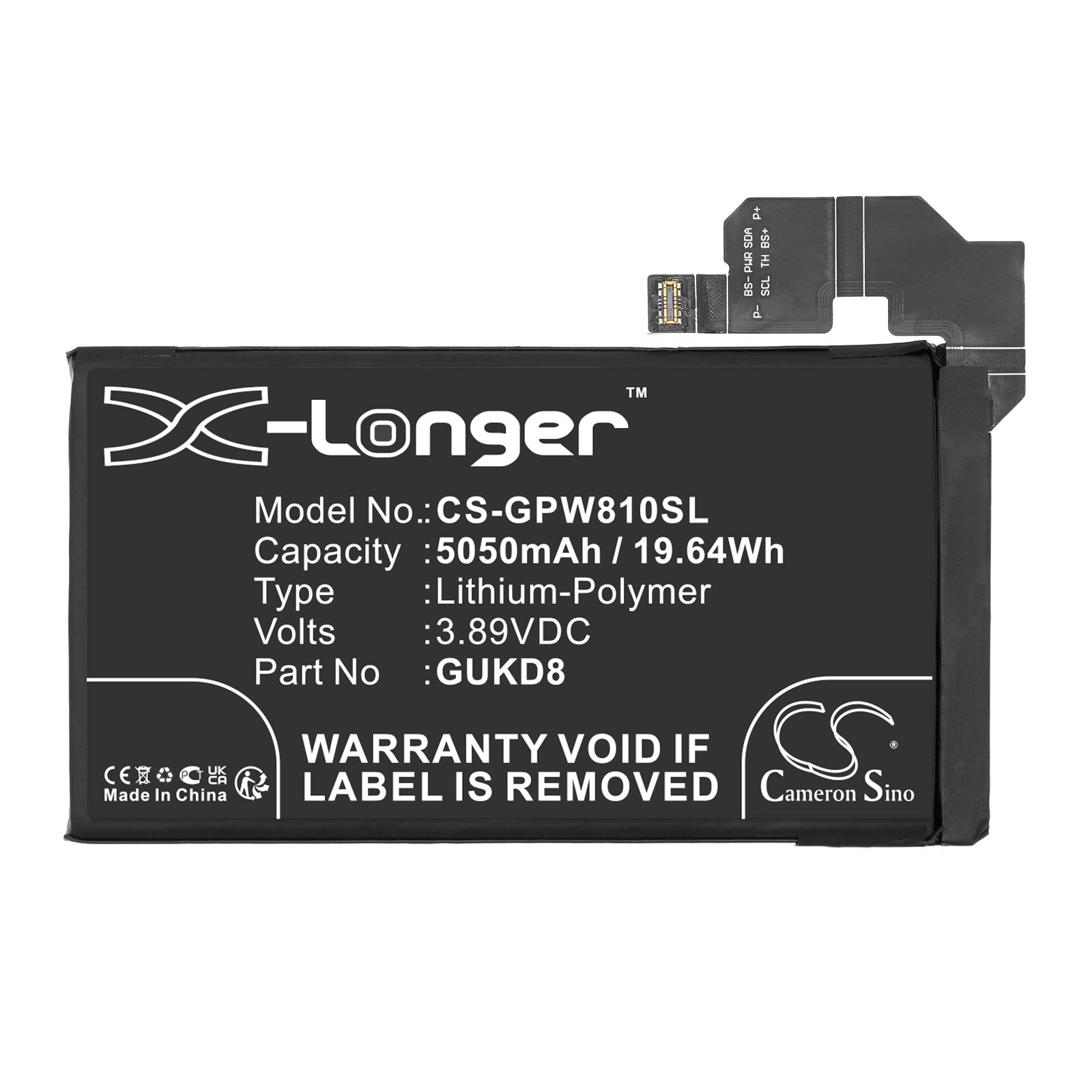 Li-Polymer, Mobile, SmartPhone Battery fits Google Gc3ve, Pixel 8 Pro, 3.89V, 5050mAh Mobile, SmartPhone Cameron Sino Technology Limited