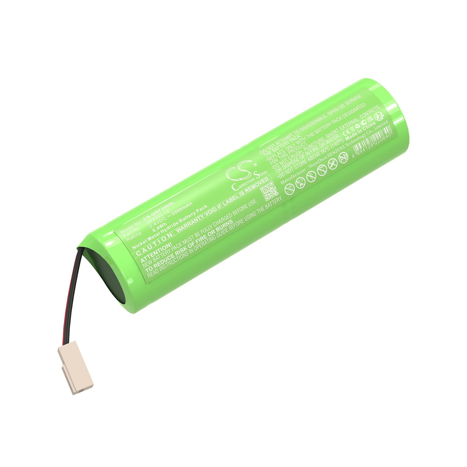 2.4V, Ni-MH, 3500mAh, Battery fits Geo-Fennel FL 1000, FLG 250 grun, 8.4Wh Equipment, Survey, Test Cameron Sino Technology Limited