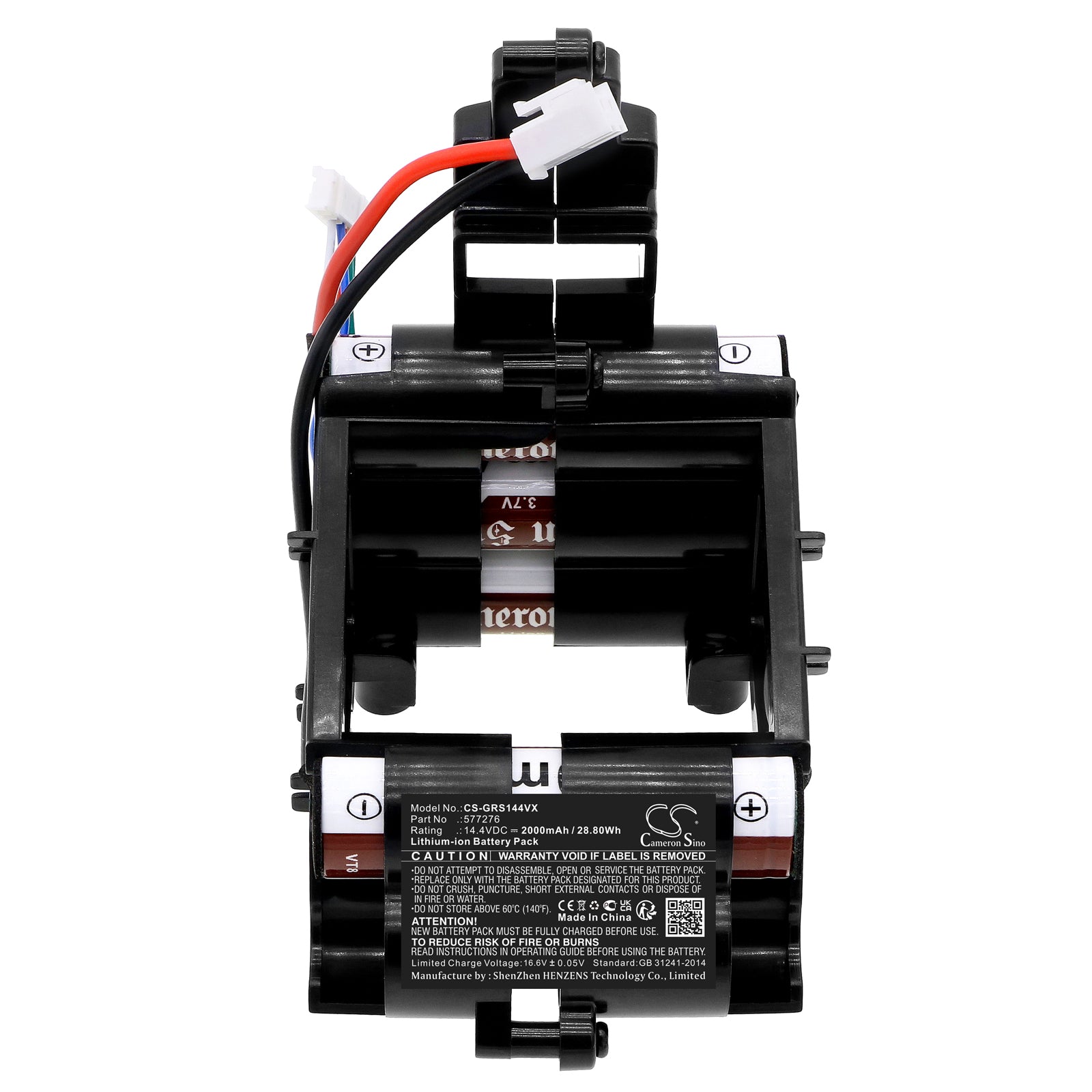 Li-ion, Vacuum Battery fits Gorenje Svc144fbk, Svc144fw, 14.4V, 2000mAh Vacuum Cameron Sino Technology Limited