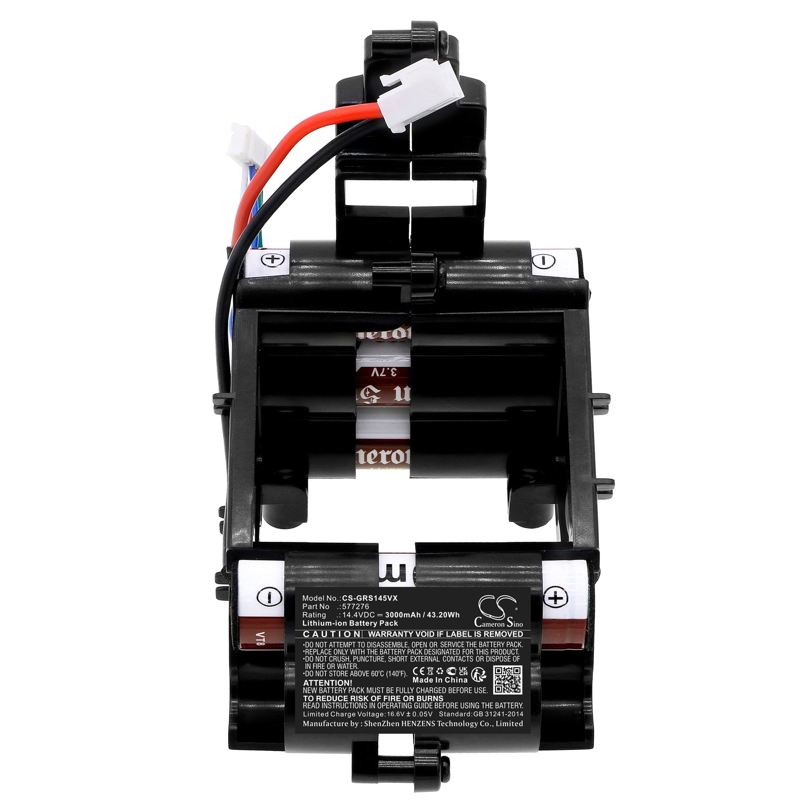 Li-ion, Vacuum Battery fits Gorenje Svc144fbk, Svc144fw, 14.4V, 3000mAh Vacuum Cameron Sino Technology Limited