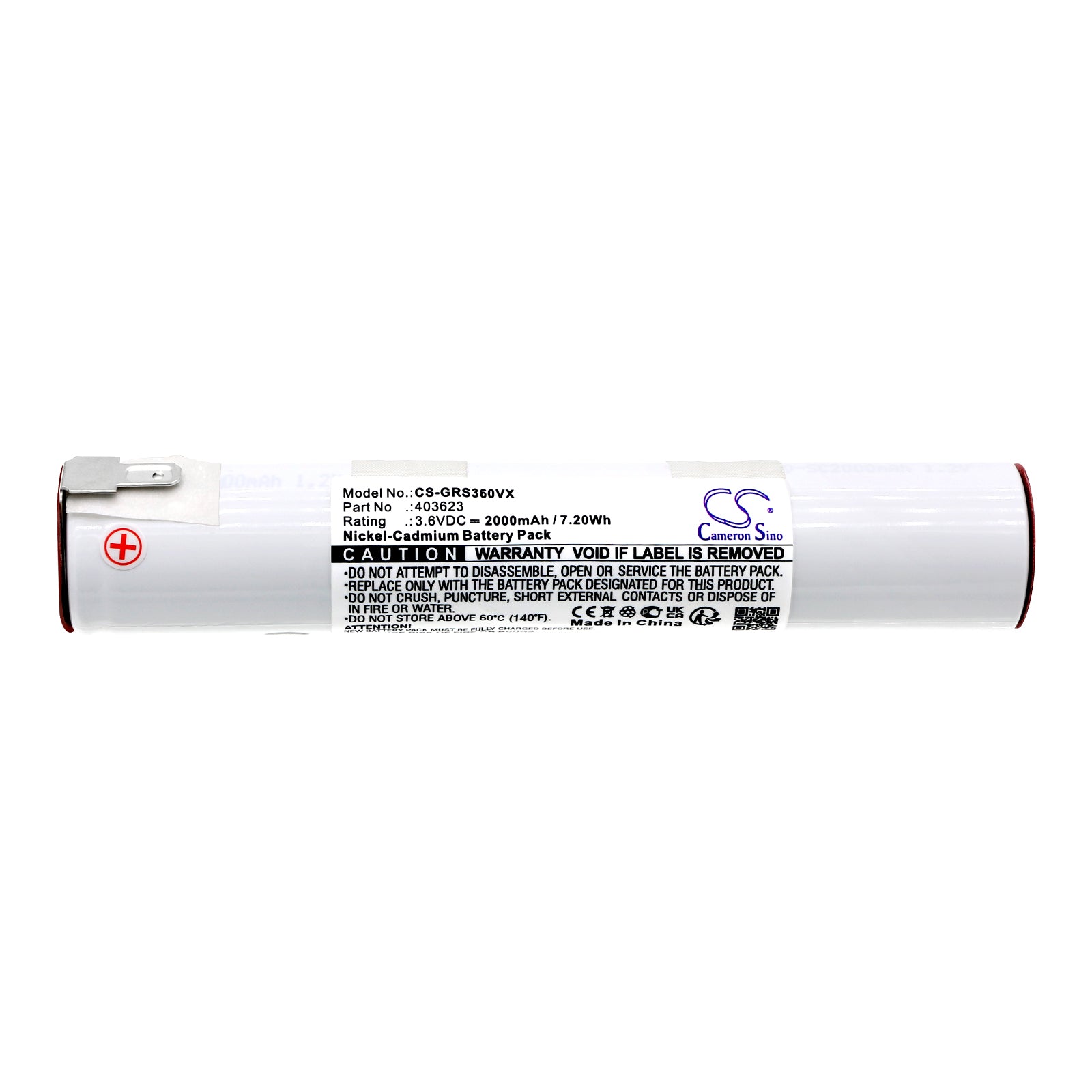 Ni-CD, Vacuum Battery fits Gorenje Mvce36eb, Sesalnik Mvce36eb, 3.6V, 2000mAh Vacuum Cameron Sino Technology Limited