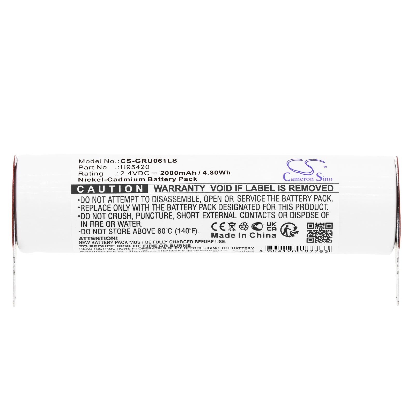 Ni-CD, Emergency Lighting Battery fits Legrand 061892, 160sckt2ax, 2.4V, 2000mAh Emergency Lighting Cameron Sino Technology Limited