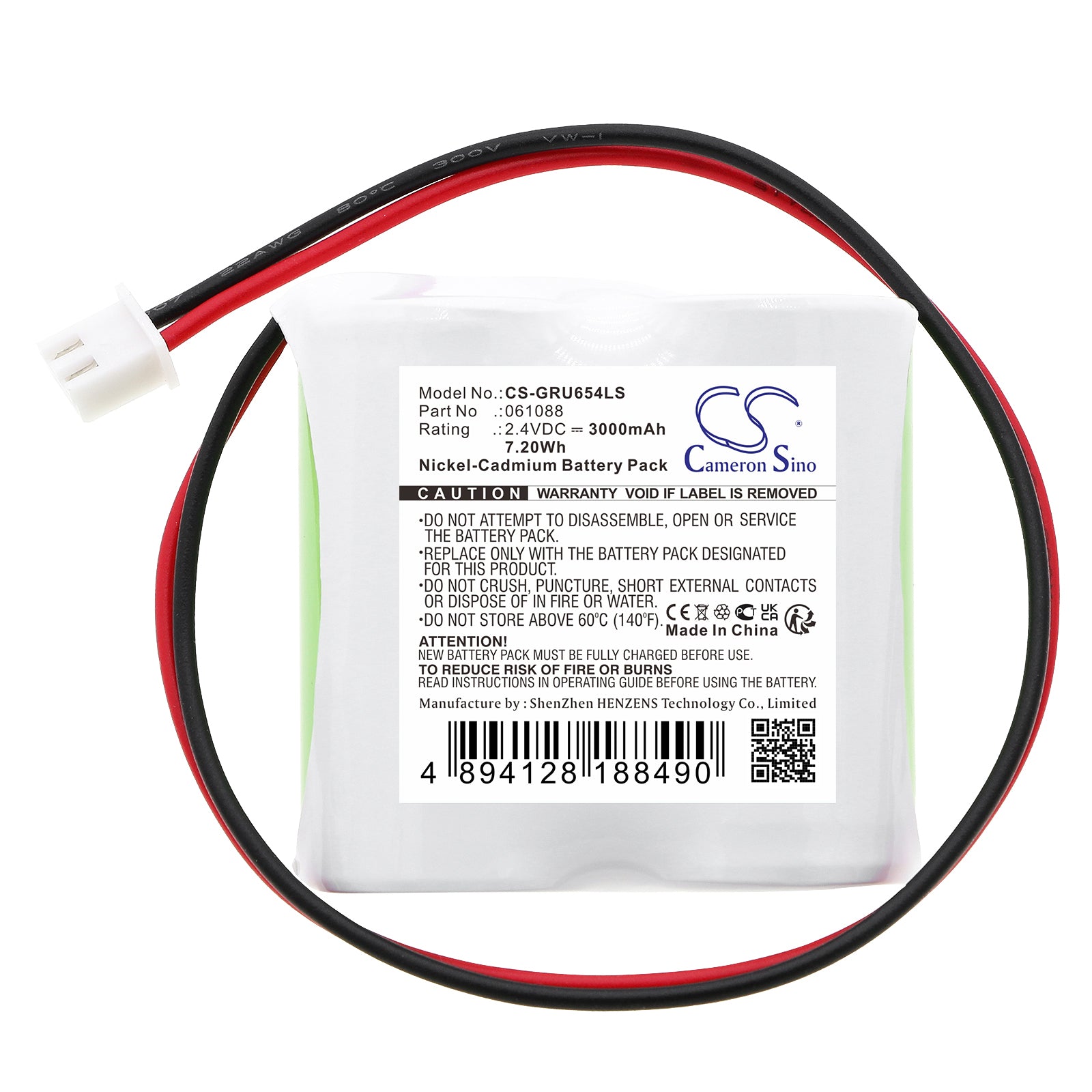 Ni-MH, Emergency Lighting Battery fits Legrand 062632, 62654, 2.4V, 3000mAh Emergency Lighting Cameron Sino Technology Limited