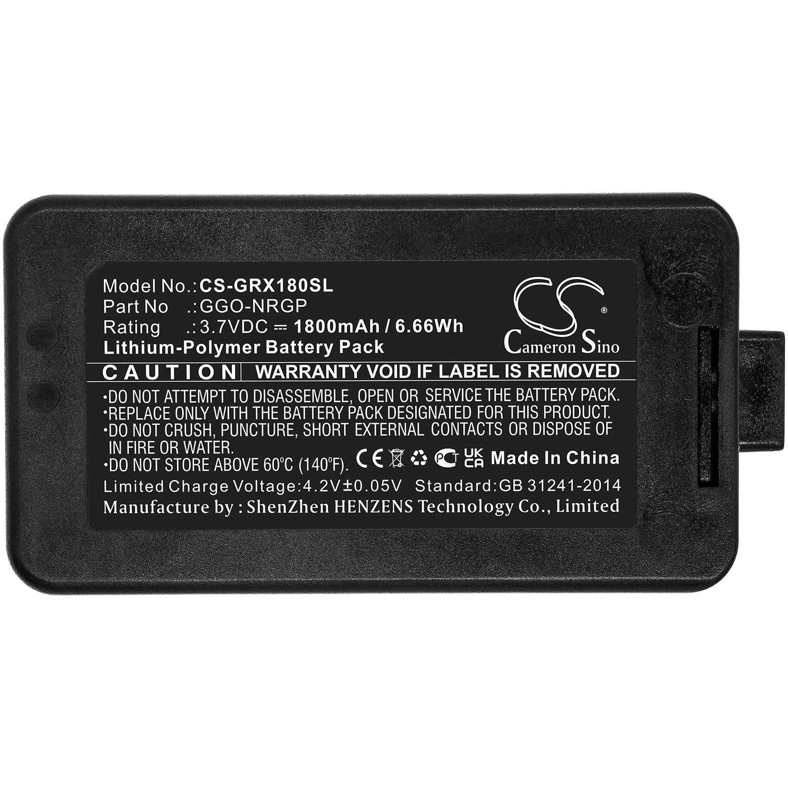 Li-Polymer, Stage Monitor System Battery fits Green-go Wbpx Wireless Beltpack, 3.7V, 1800mAh Stage Monitor System Cameron Sino Technology Limited