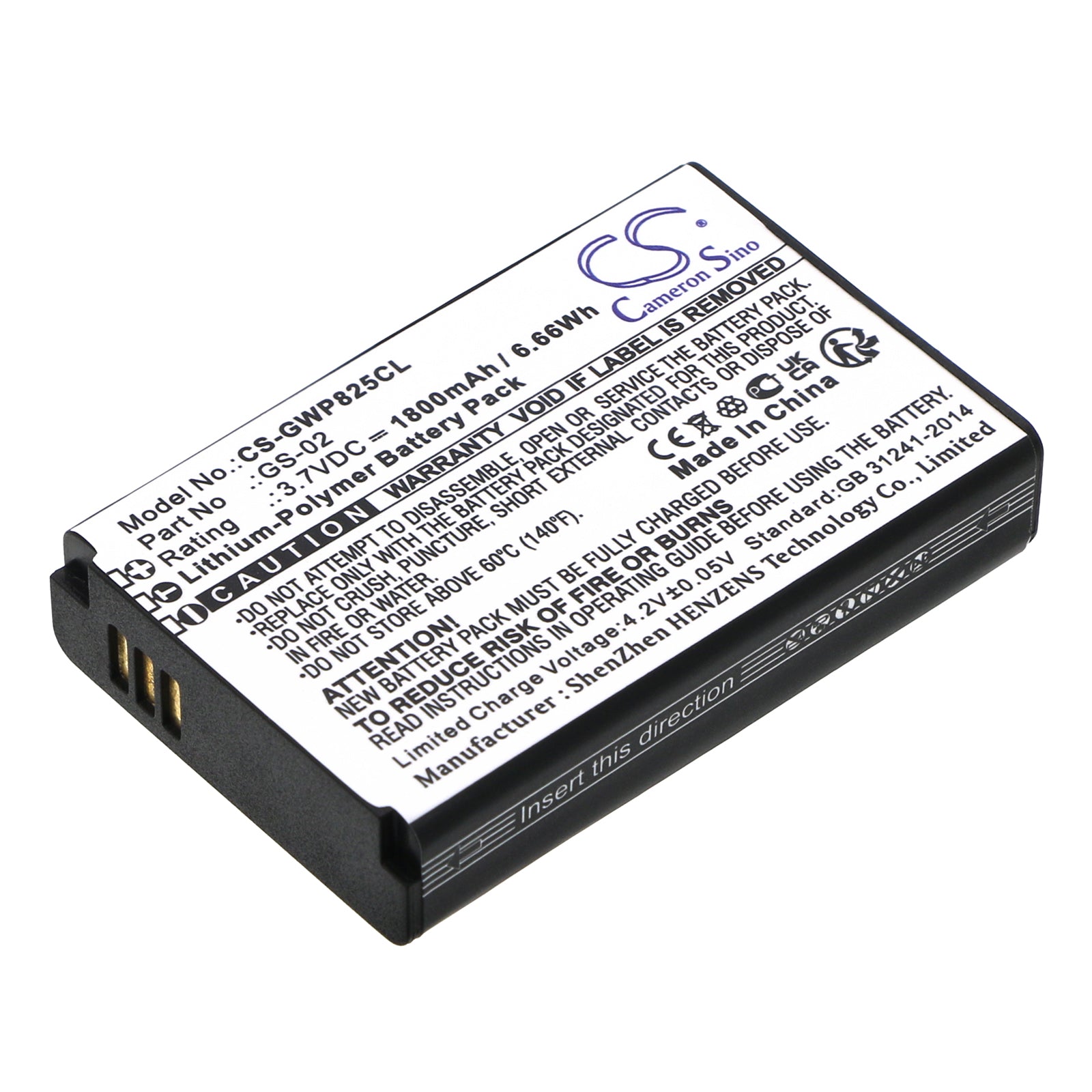 Li-Polymer, Cordless Phone Battery fits Grandstream Wp822, Wp825, 3.7V, 1800mAh Cordless Phone Cameron Sino Technology Limited