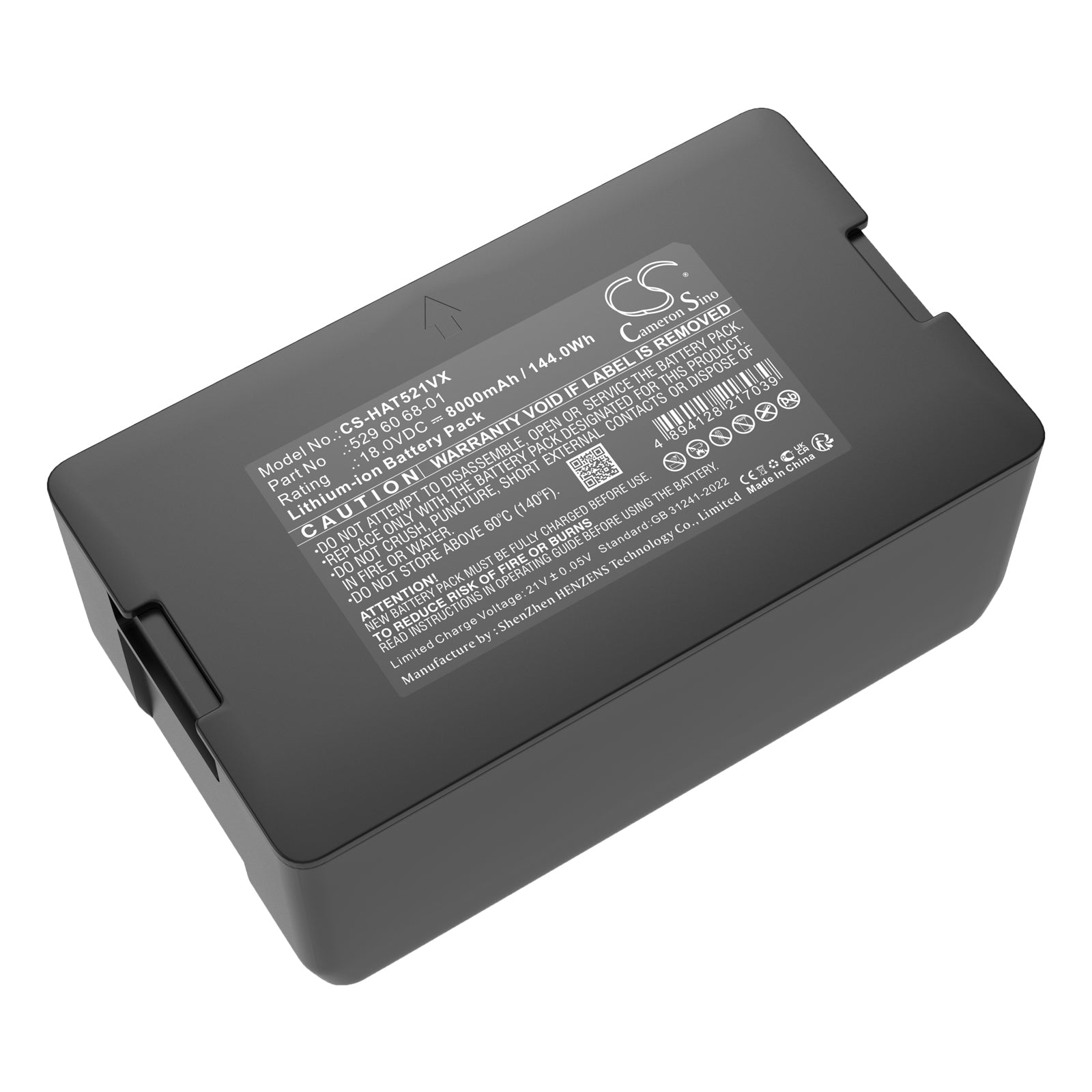 18V, Li-ion, 8000mAh, Battery fits Husqvarna Automower 430XH 2019, Automower 450X 2019, 144Wh Lawn Mowers Cameron Sino Technology Limited