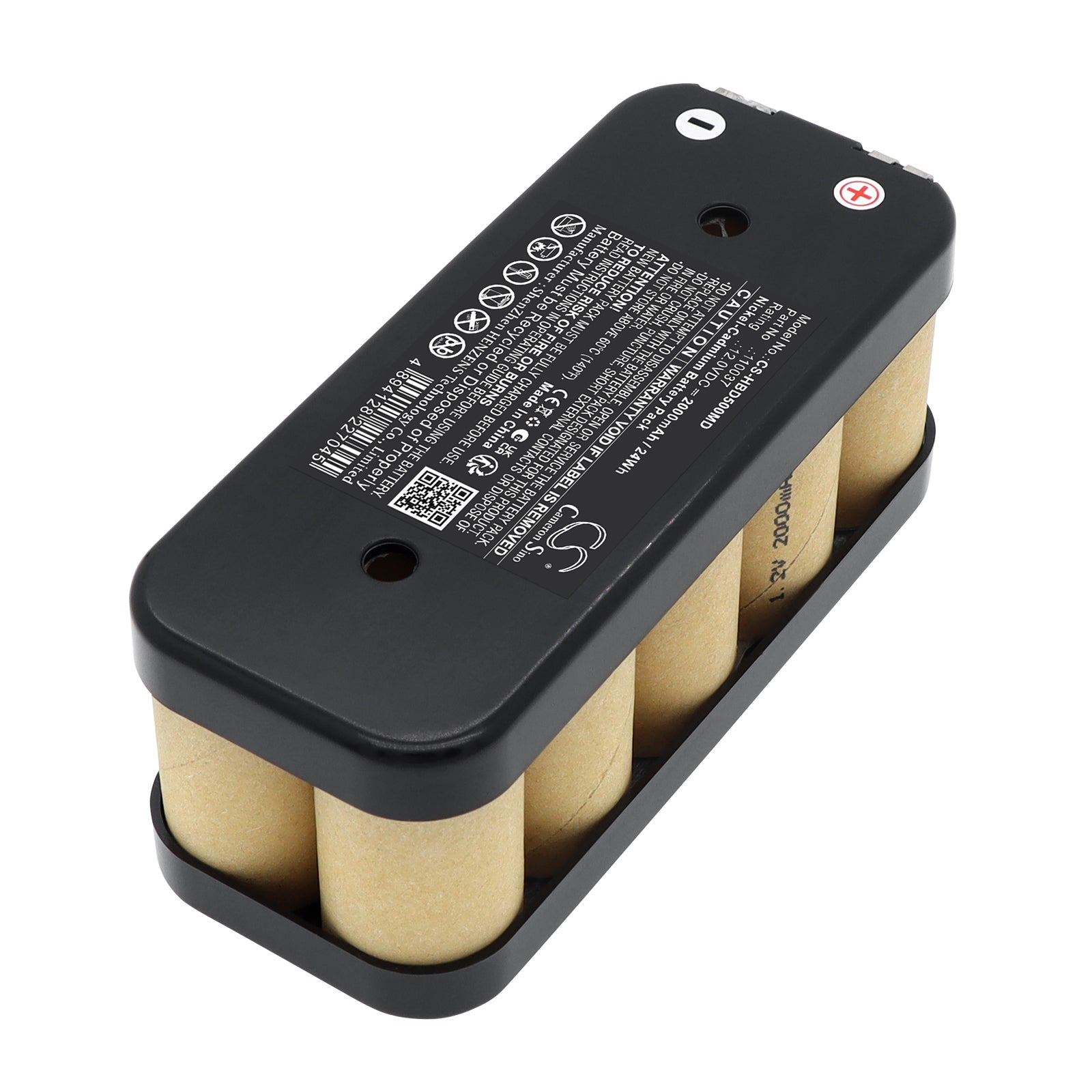 12V, Ni-CD, 2000mAh, Battery fits Hellige defibrillator Defiport NB, Defiscope M | Phillips BD500, 24Wh Medical Cameron Sino Technology Limited
