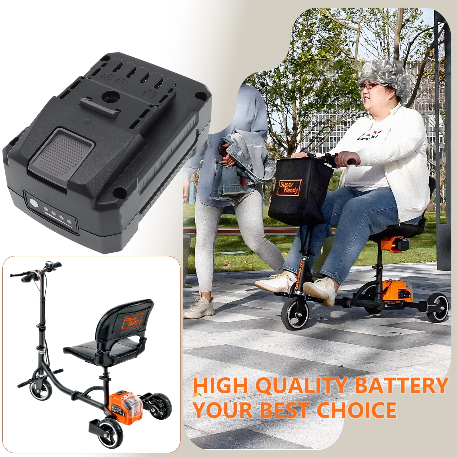 48V, Li-ion, 2000mAh, Battery fits SuperHandy 3 Wheel Power Mobility Scooter Plus, 96Wh Electric Scooter Cameron Sino Technology Limited