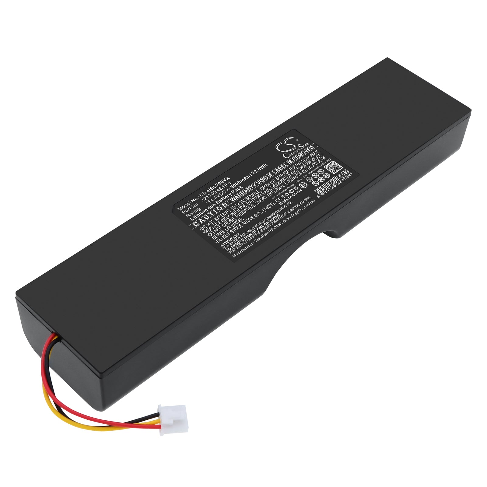 14.4V, Li-ion, 5000mAh, Battery fits HOBOT Legee D7, Legee D8, 72Wh Vacuum Cameron Sino Technology Limited