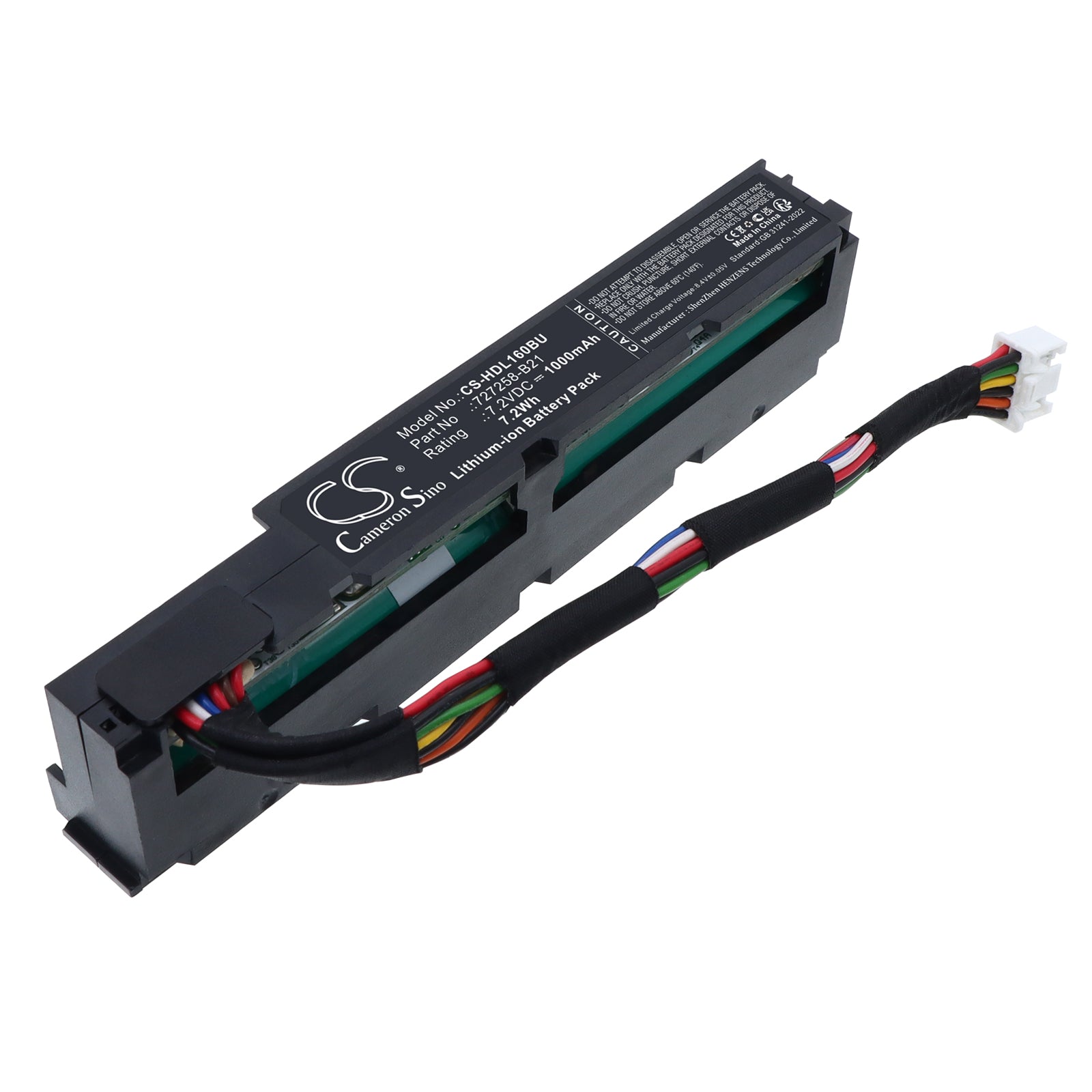 7.2V, Li-ion, 1000mAh, Battery fits HP 96W Smart Storage Megacel, ProLiant DL20 Gen9 Server, 7.2Wh RAID Controller Cameron Sino Technology Limited