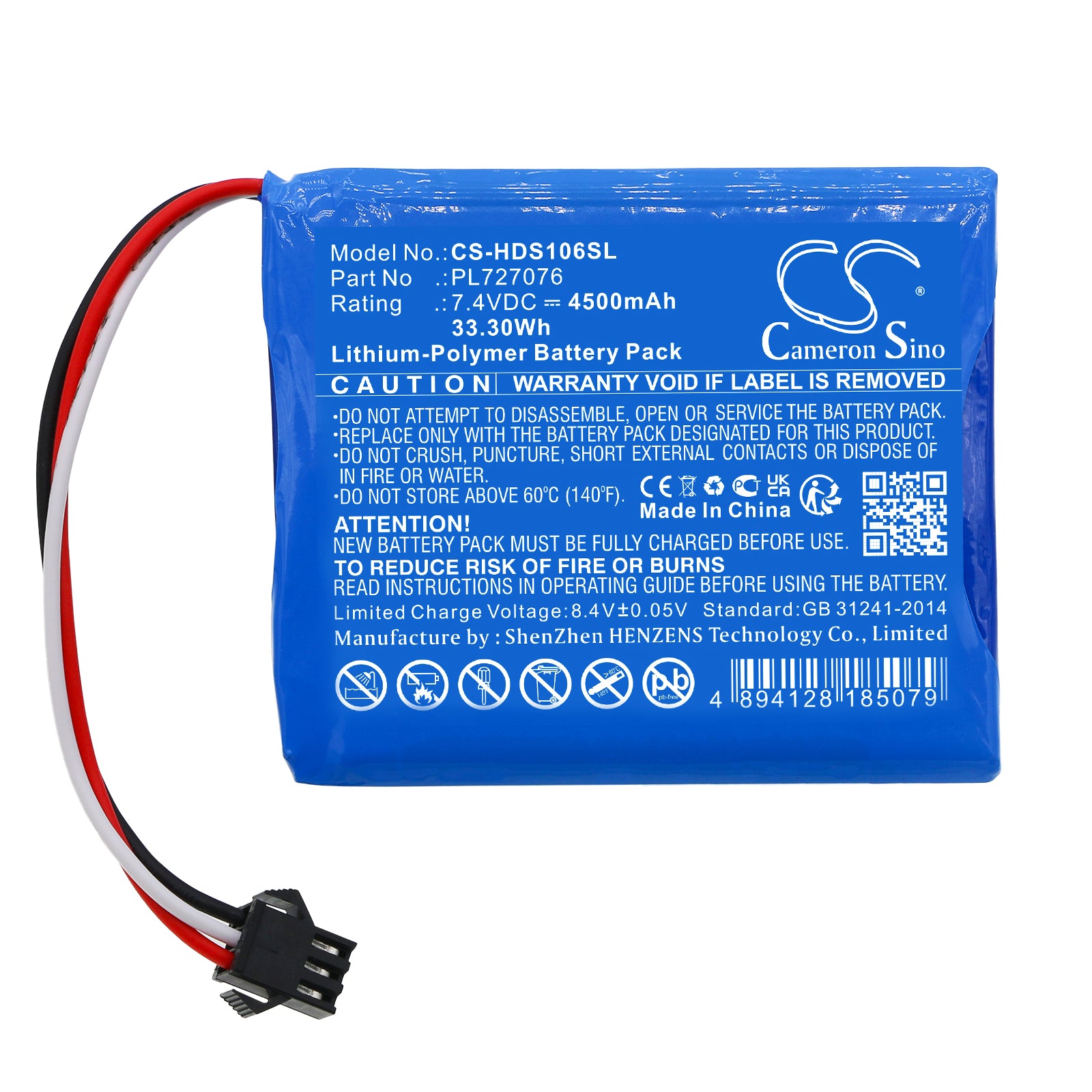 Li-Polymer, Equipment, Survey, Test Battery fits Hantek Dso-1062b, Dso-1202b, 7.4V, 4500mAh Equipment, Survey, Test Cameron Sino Technology Limited
