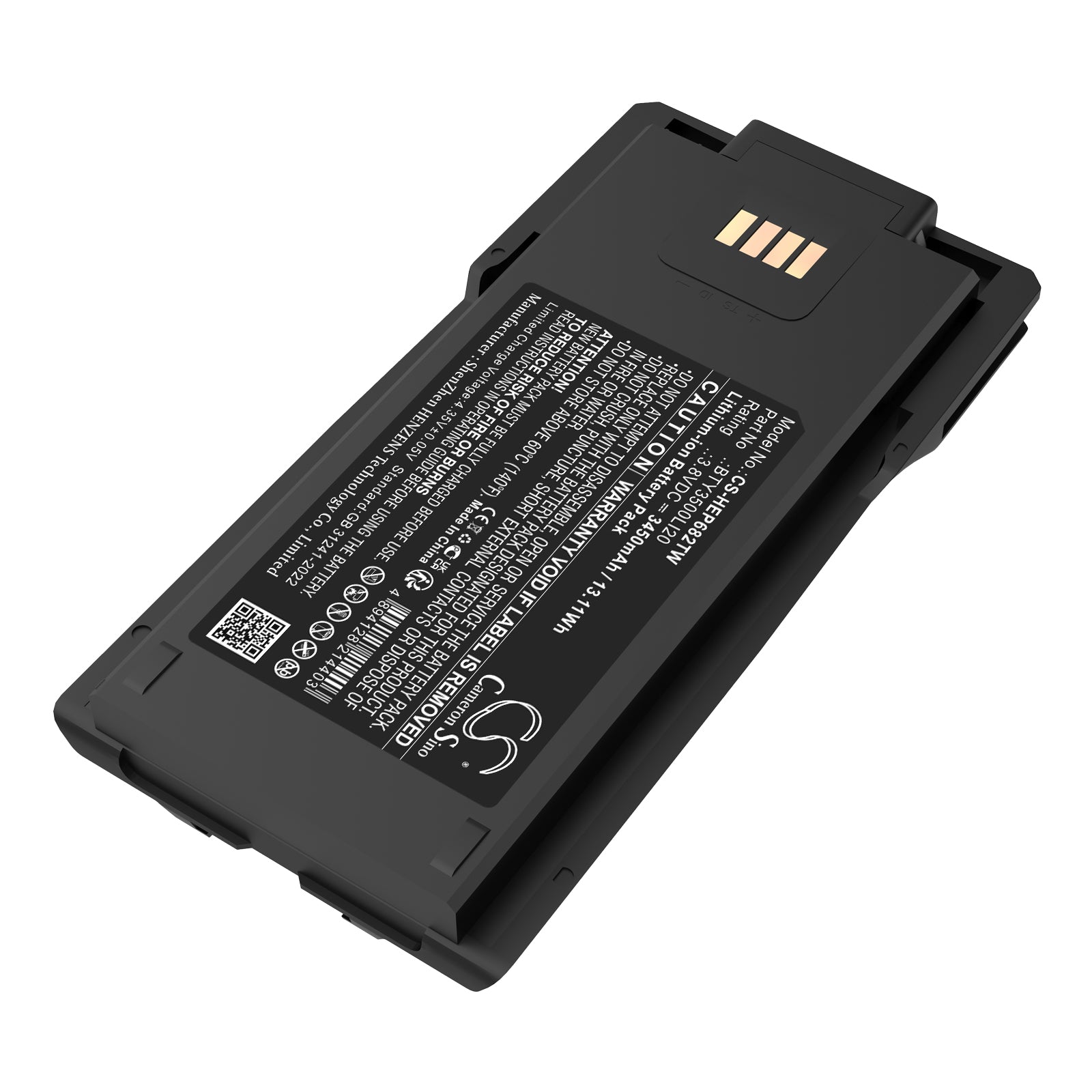 3.8V, Li-ion, 3450mAh, Battery fits TD Tech EP631, EP682, 13.11Wh Two-Way Radio Cameron Sino Technology Limited