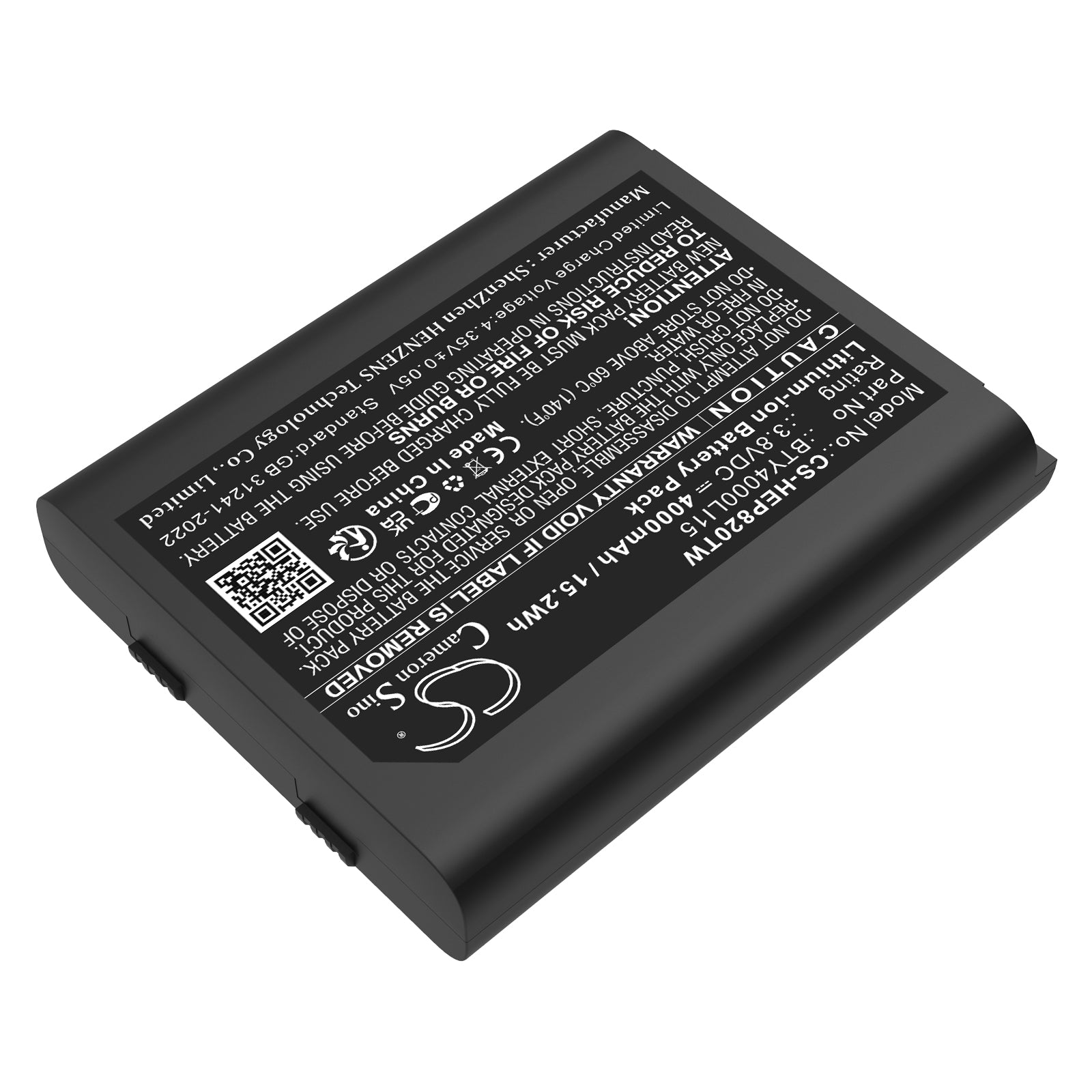 3.8V, Li-ion, 4000mAh, Battery fits TD Tech EP820, 15.2Wh Two-Way Radio Cameron Sino Technology Limited