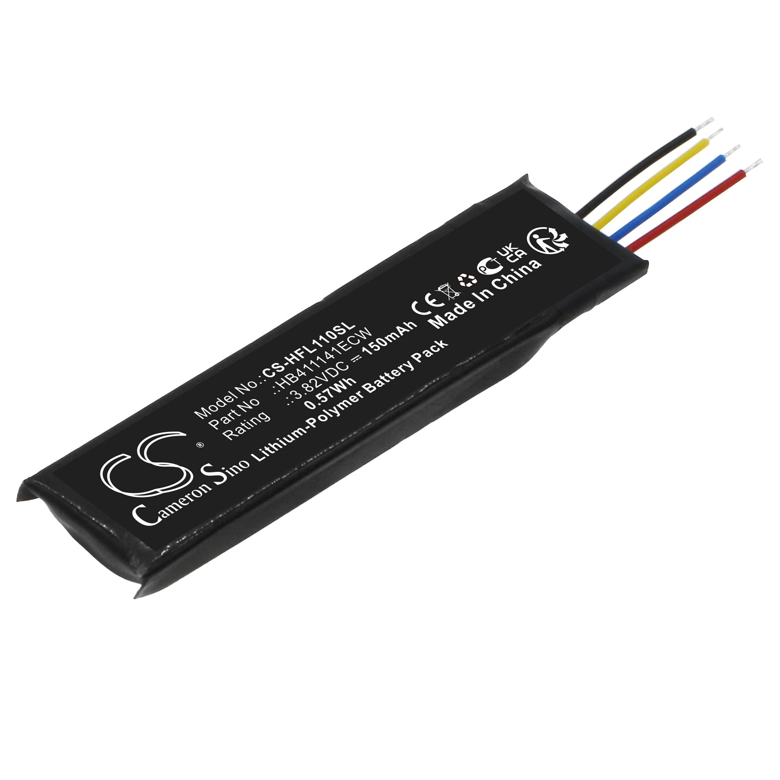 Li-Polymer, Wireless Headset Battery fits Huawei Freelace Pro, Hua01, 3.82V, 150mAh Wireless Headset Cameron Sino Technology Limited