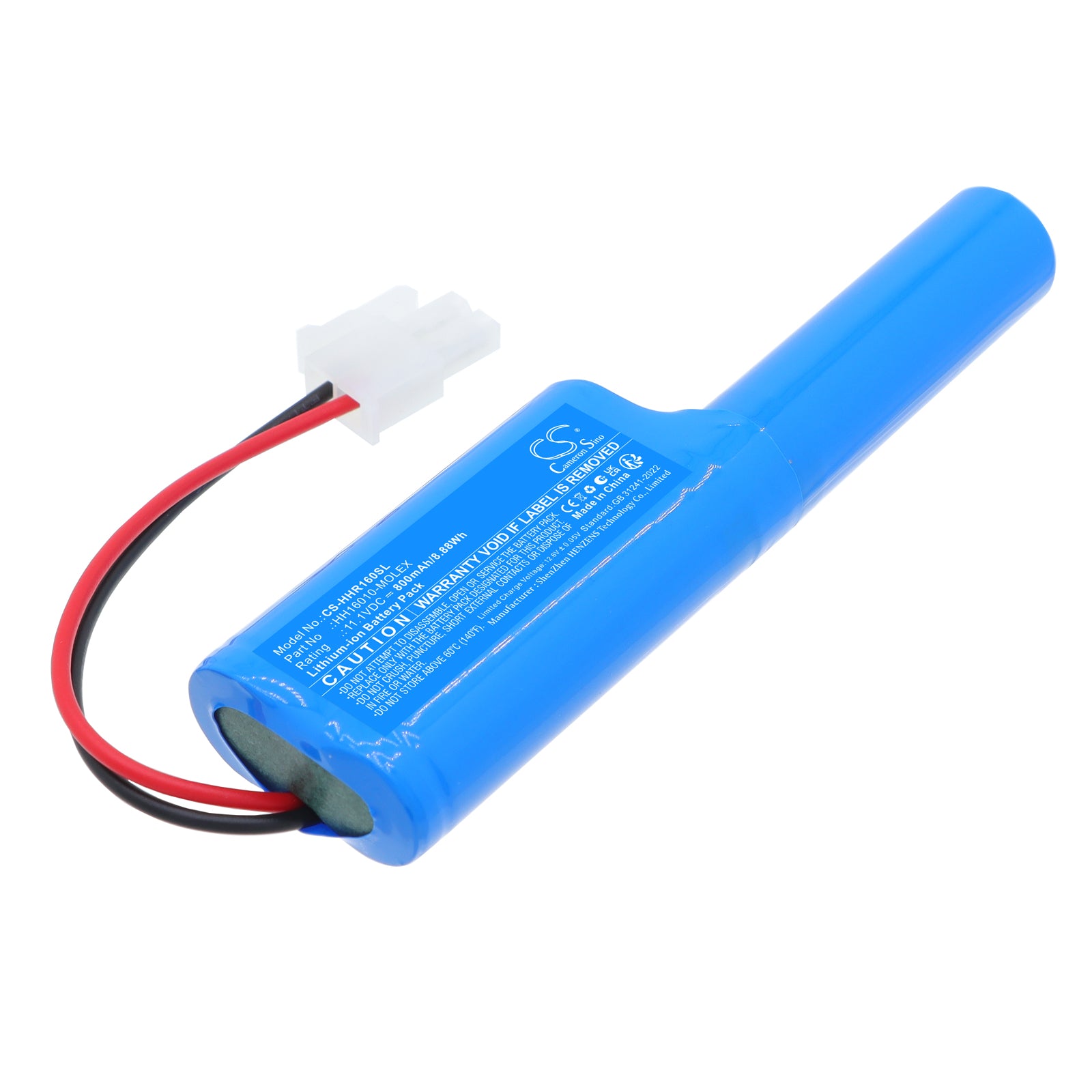 11.1V, Li-ion, 800mAh, Battery fits Heim & Haus 16010, Rolladenantrieb, 8.88Wh Smart Home Cameron Sino Technology Limited