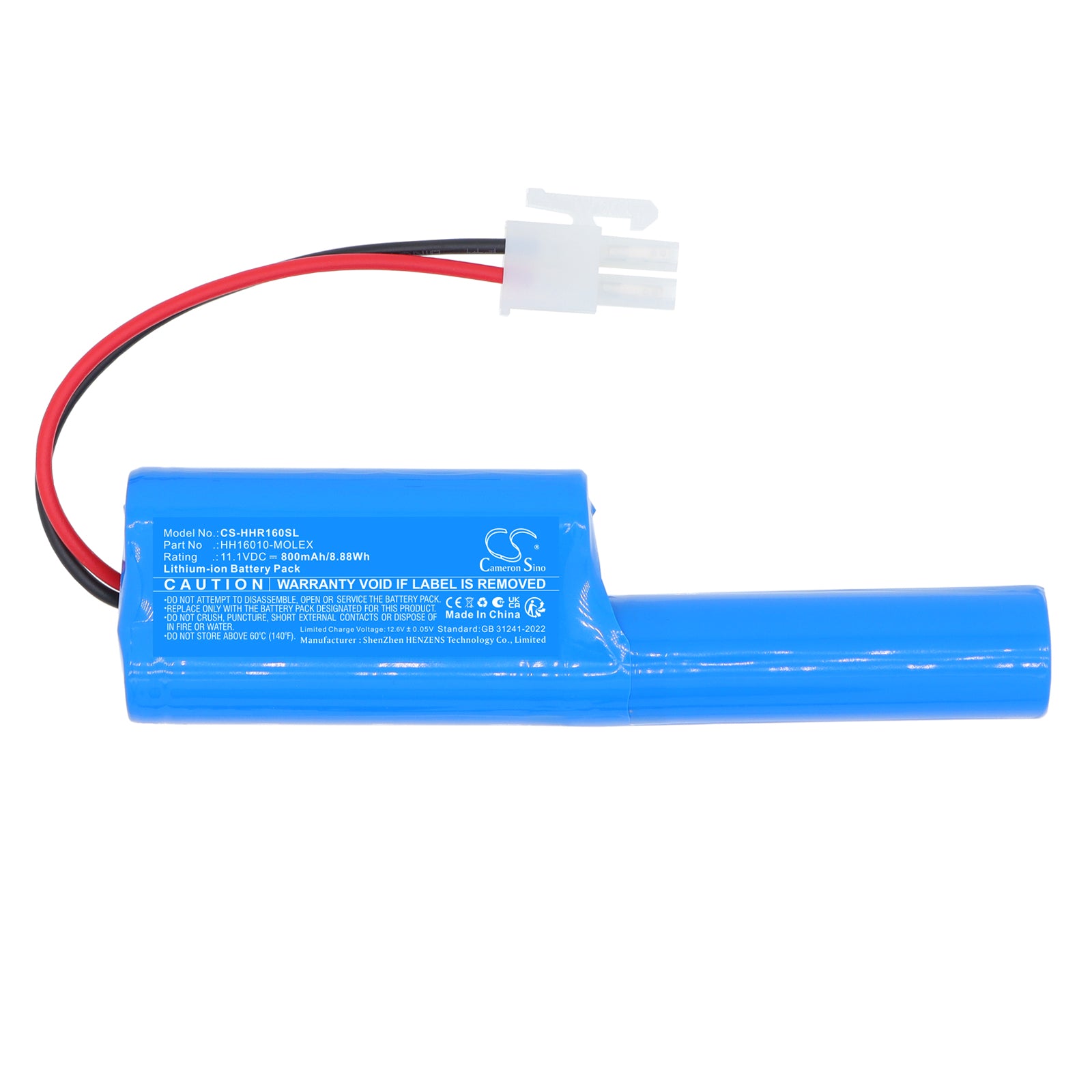 11.1V, Li-ion, 800mAh, Battery fits Heim & Haus 16010, Rolladenantrieb, 8.88Wh Smart Home Cameron Sino Technology Limited