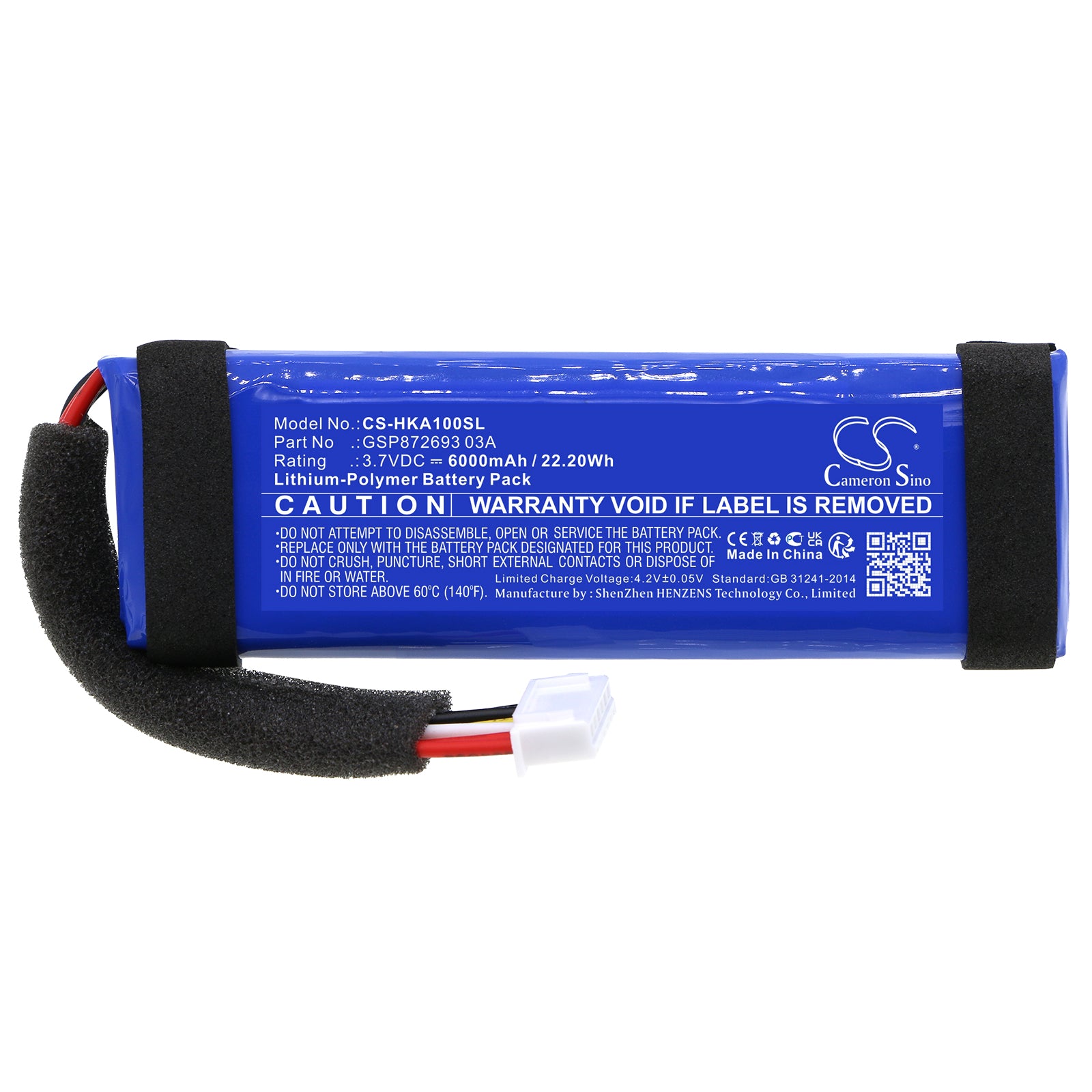 Li-Polymer, Speaker Battery fits Harman/kardon Allure Portable, 3.7V, 6000mAh Speaker Cameron Sino Technology Limited