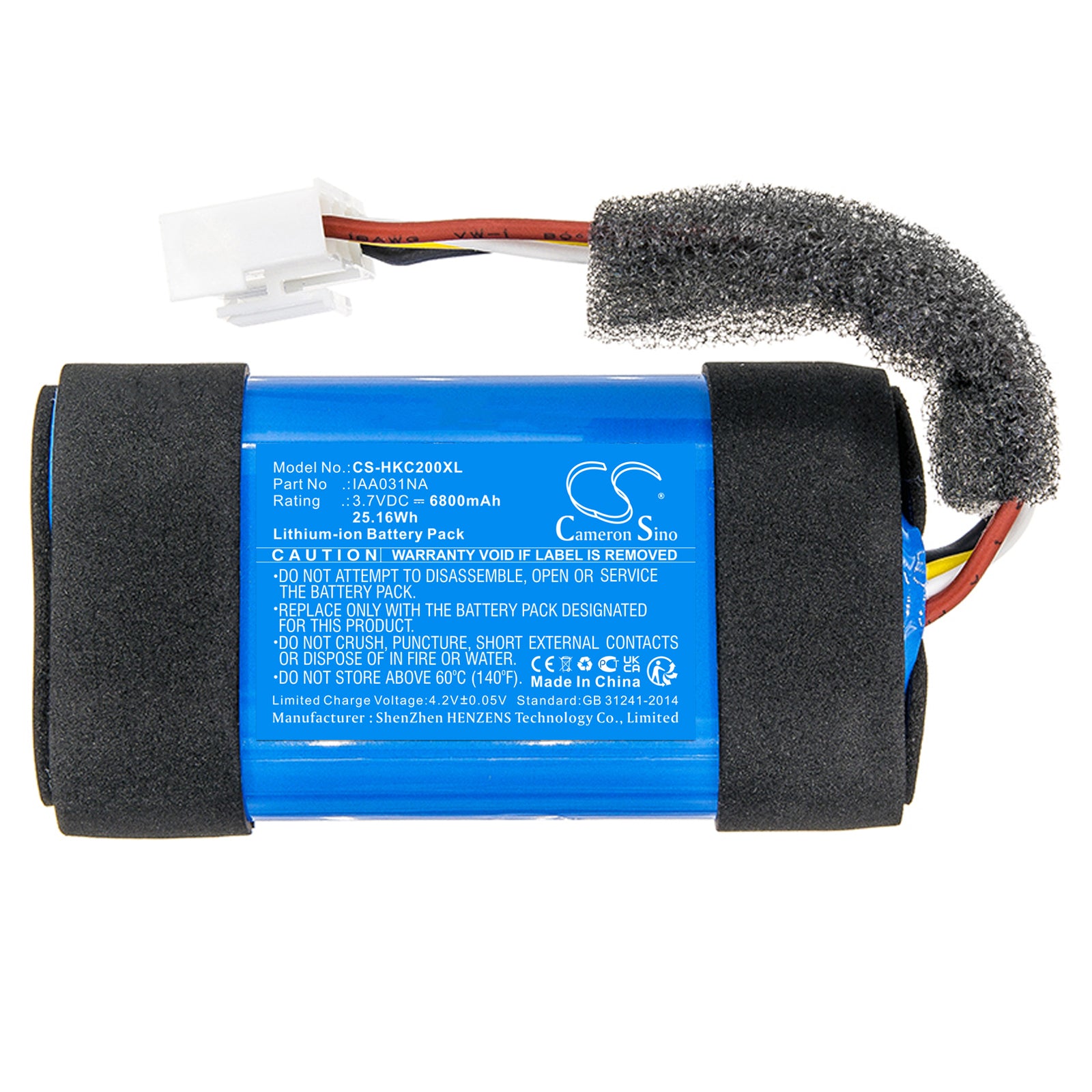 Li-ion, Speaker Battery fits Harman/kardon Citation 200, 3.7V, 6800mAh Speaker Cameron Sino Technology Limited