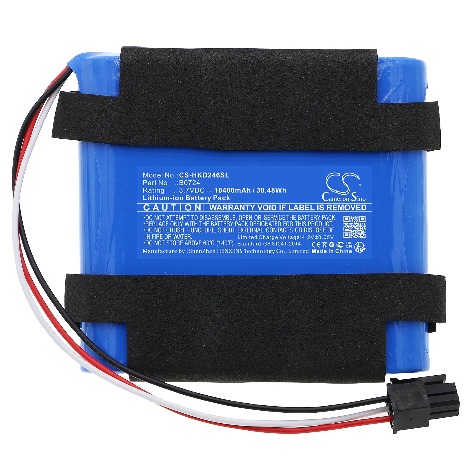 Li-ion, Home Security Camera Battery fits Hikvision Ds-2xs2t46xm, 3.7V, 10400mAh Home Security Camera Cameron Sino Technology Limited