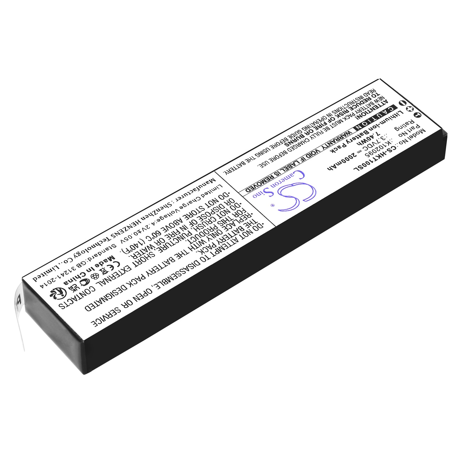 Li-ion, Camera Battery fits Hook-eye T01, Underwater Fishing Camera, 3.7V, 2000mAh Camera Cameron Sino Technology Limited