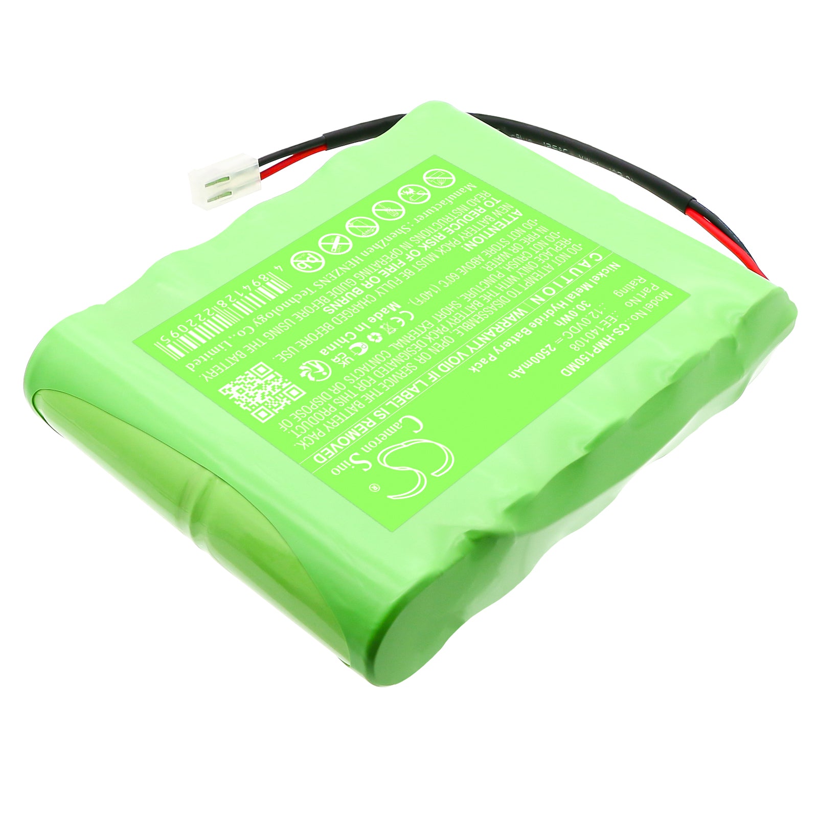 12V, Ni-MH, 2500mAh, Battery fits HME Lifepulse Mon LP15, Lifepulse Mon LP20, 30Wh Medical Cameron Sino Technology Limited