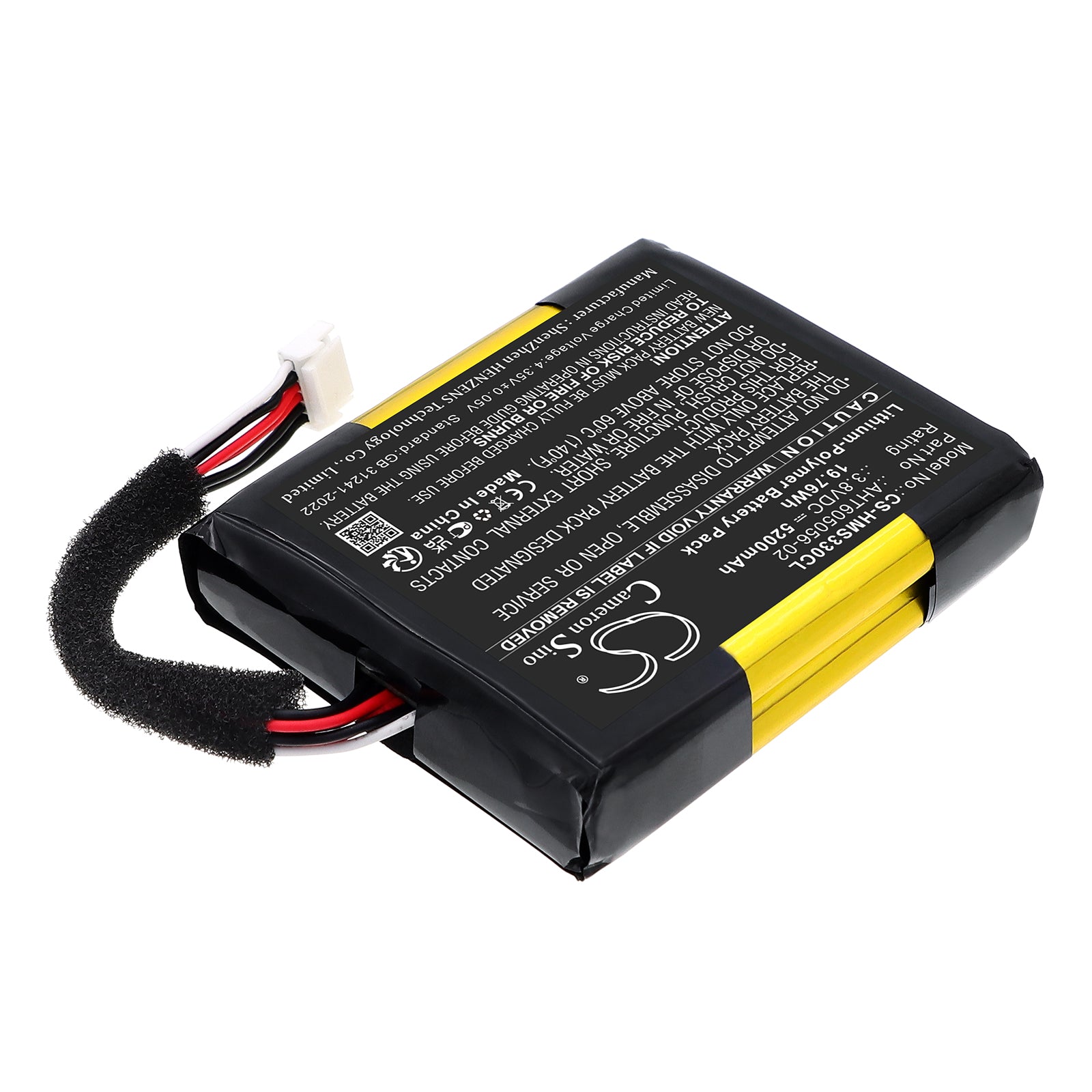 3.8V, Li-Polymer, 5200mAh, Battery fits Hikvision MAS 3300, 19.76Wh Communication & Conferencing Cameron Sino Technology Limited