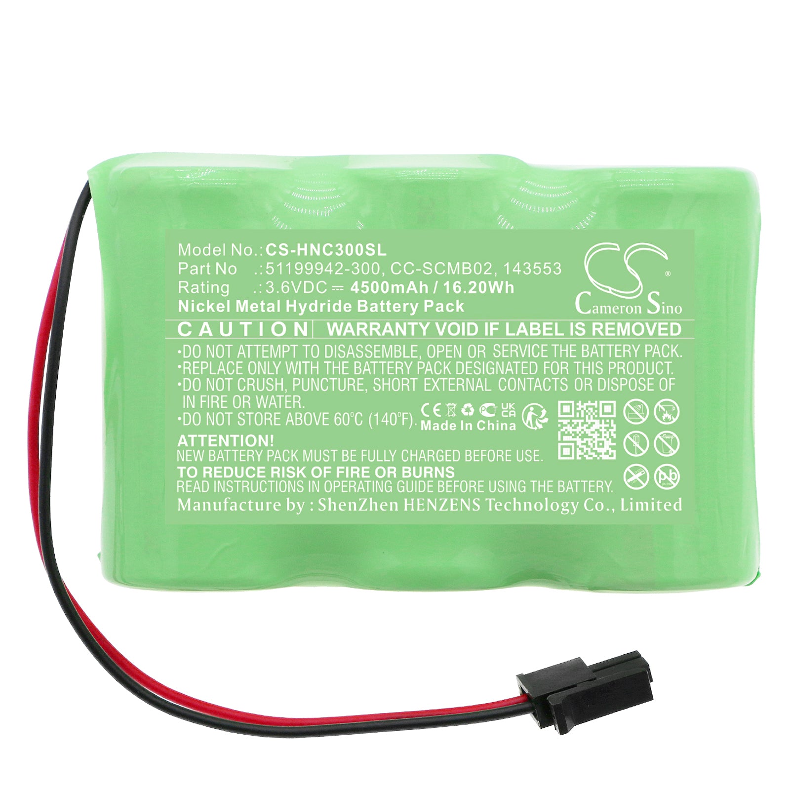 Ni-MH, Alarm System Battery fits Honeywell C300, 3.6V, 4500mAh Alarm System Cameron Sino Technology Limited