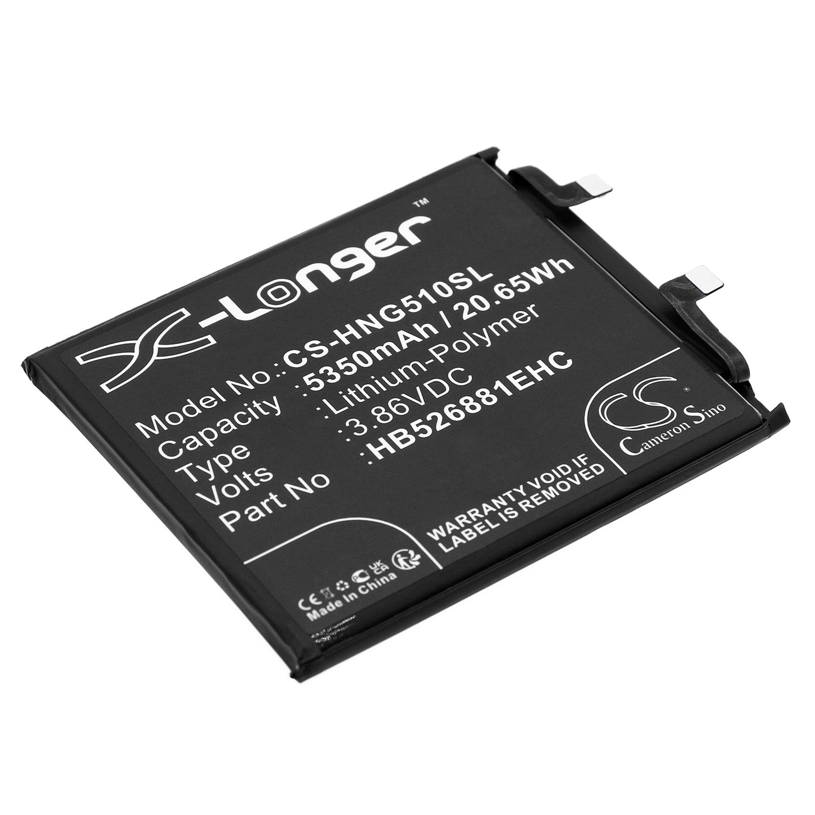 Li-Polymer, Mobile, SmartPhone Battery fits Honor Magic 5 Pro, 3.86V, 5350mAh Mobile, SmartPhone Cameron Sino Technology Limited