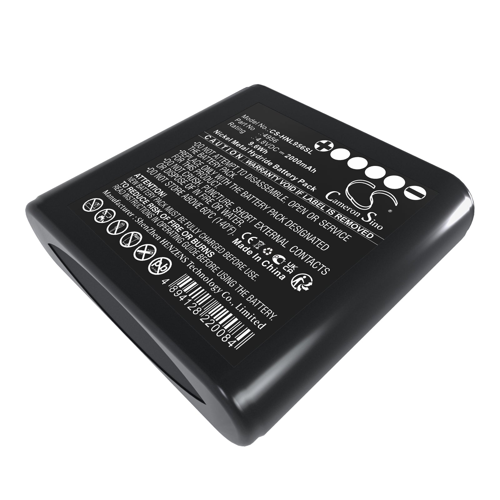 4.8V, Ni-MH, 2000mAh, Battery fits Honeywell Lumidor Micromax Plus, Micromax pro, 9.6Wh Equipment, Survey, Test Cameron Sino Technology Limited