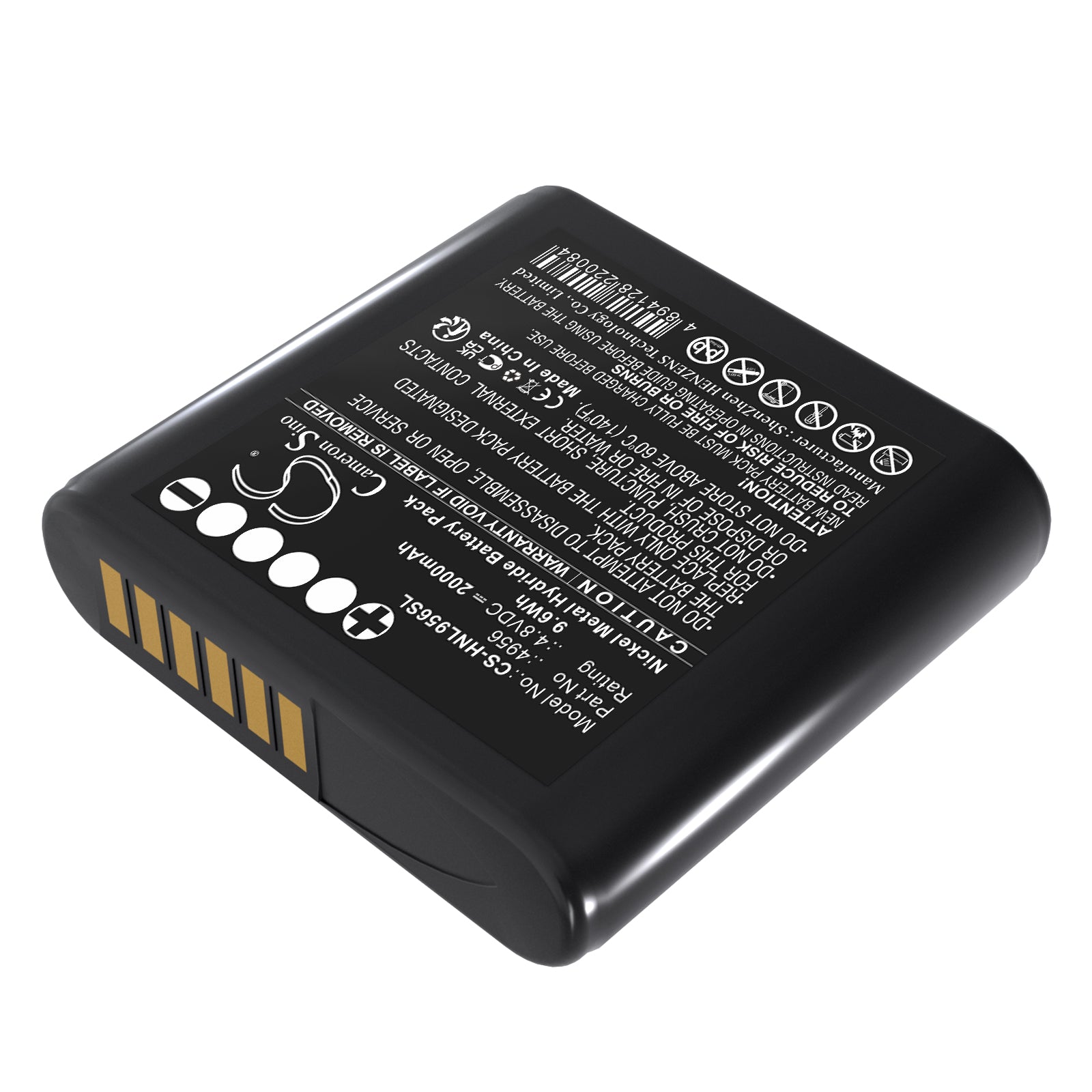 4.8V, Ni-MH, 2000mAh, Battery fits Honeywell Lumidor Micromax Plus, Micromax pro, 9.6Wh Equipment, Survey, Test Cameron Sino Technology Limited