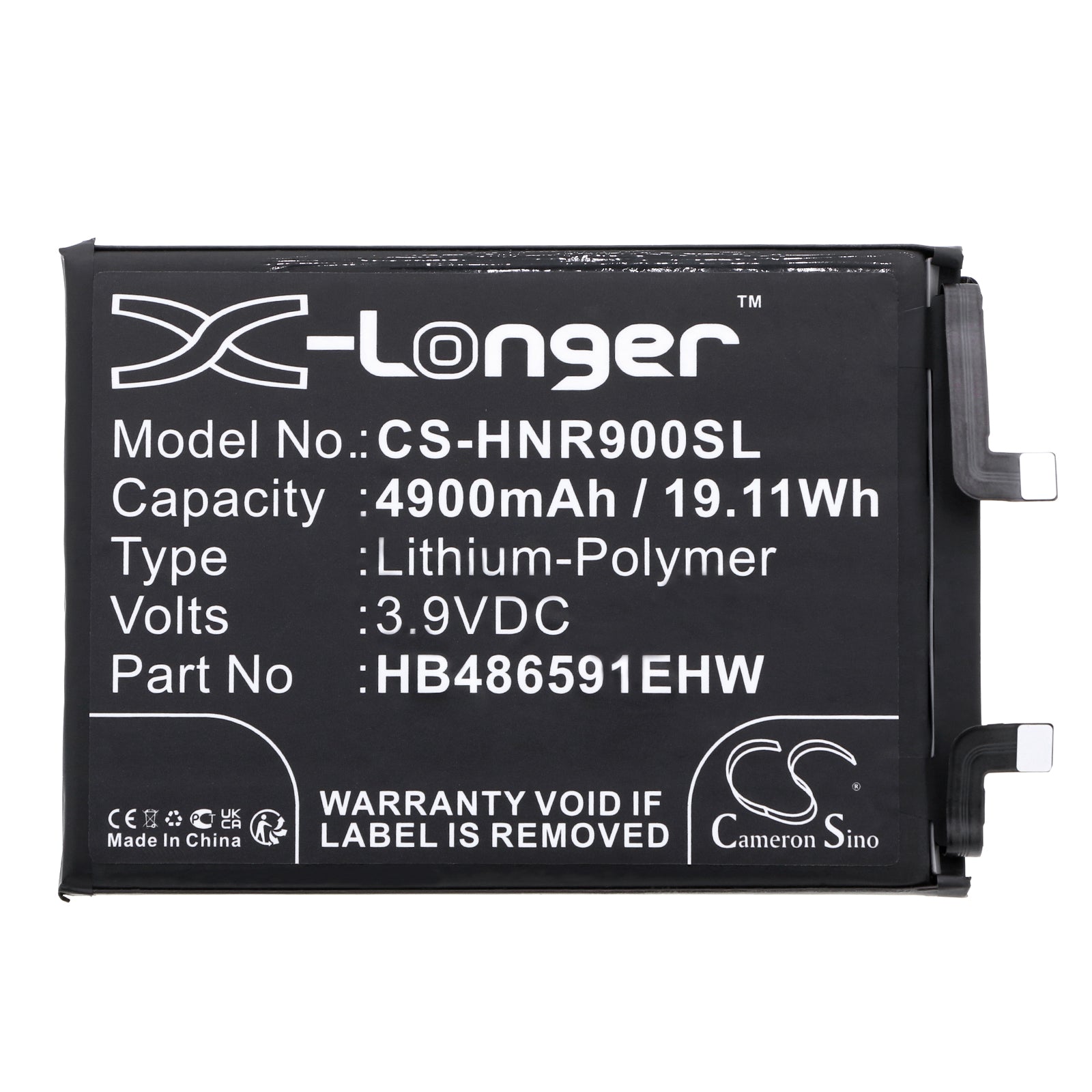 Li-Polymer, Mobile, SmartPhone Battery fits Honor 90, 3.9V, 4900mAh Mobile, SmartPhone Cameron Sino Technology Limited