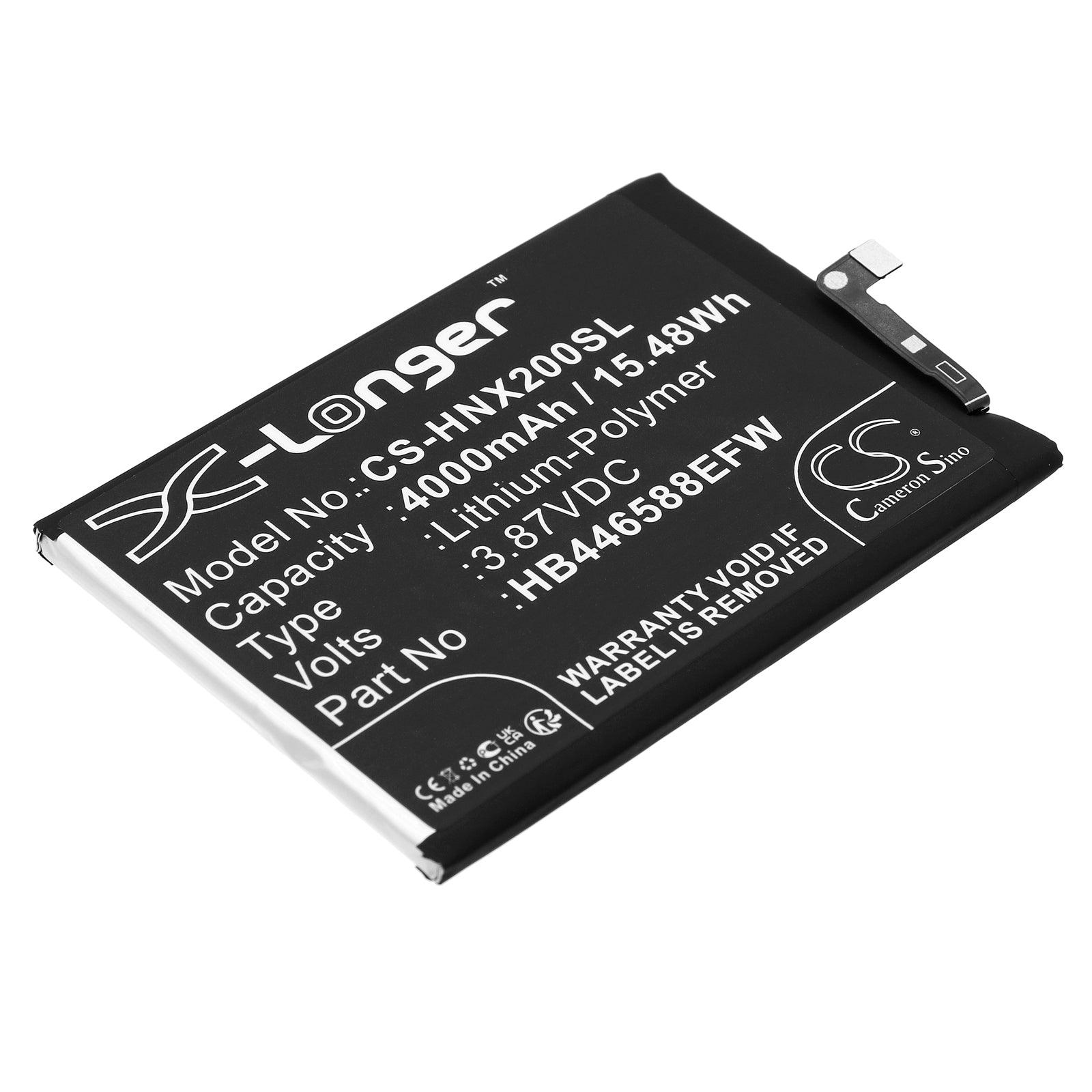 Li-Polymer, Mobile, SmartPhone Battery fits Honor Chl-an00, X20 Se 5g, 3.87V, 4000mAh Mobile, SmartPhone Cameron Sino Technology Limited
