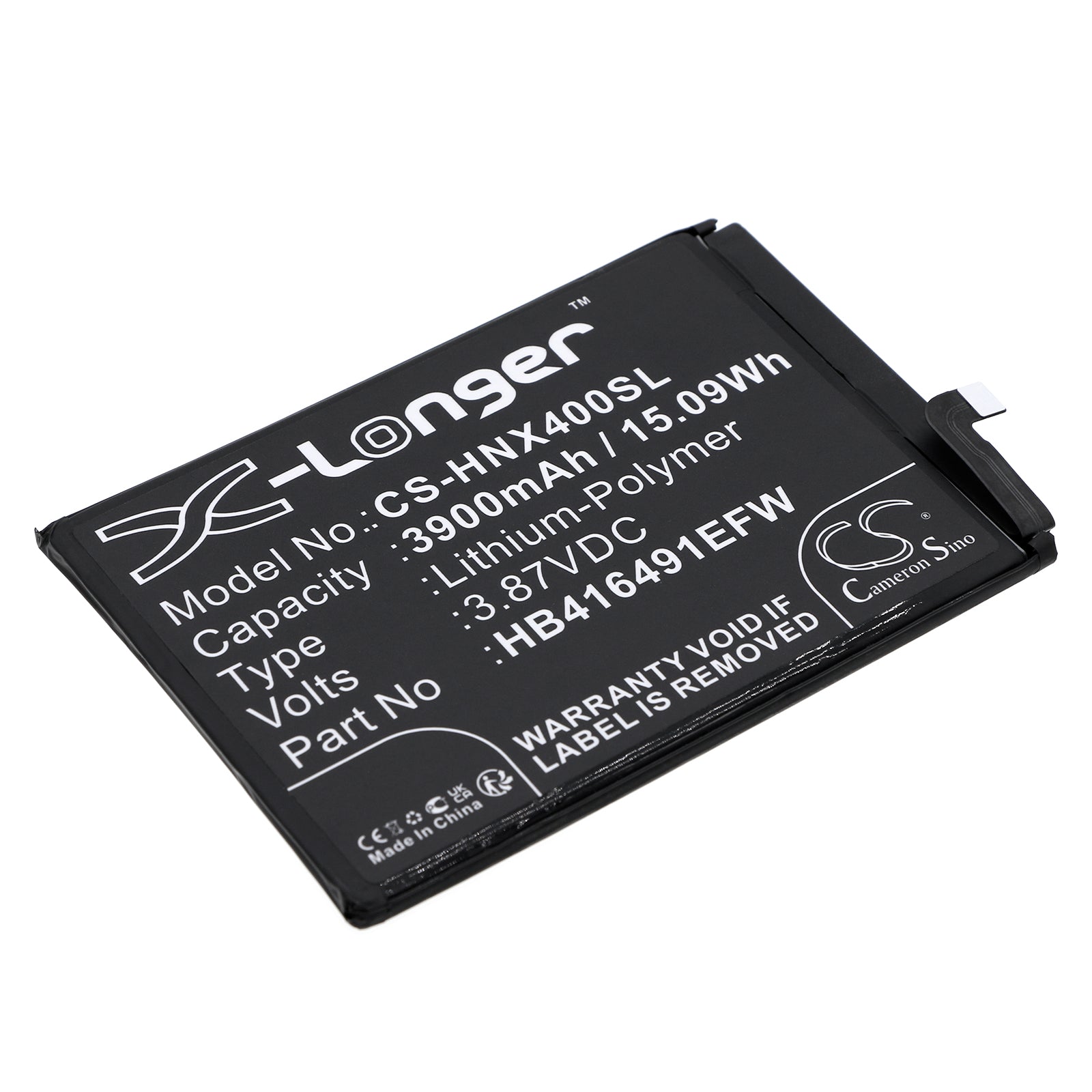 Li-Polymer, Mobile, SmartPhone Battery fits Honor Dio-an00, Play 7t Pro, 3.87V, 3900mAh Mobile, SmartPhone Cameron Sino Technology Limited