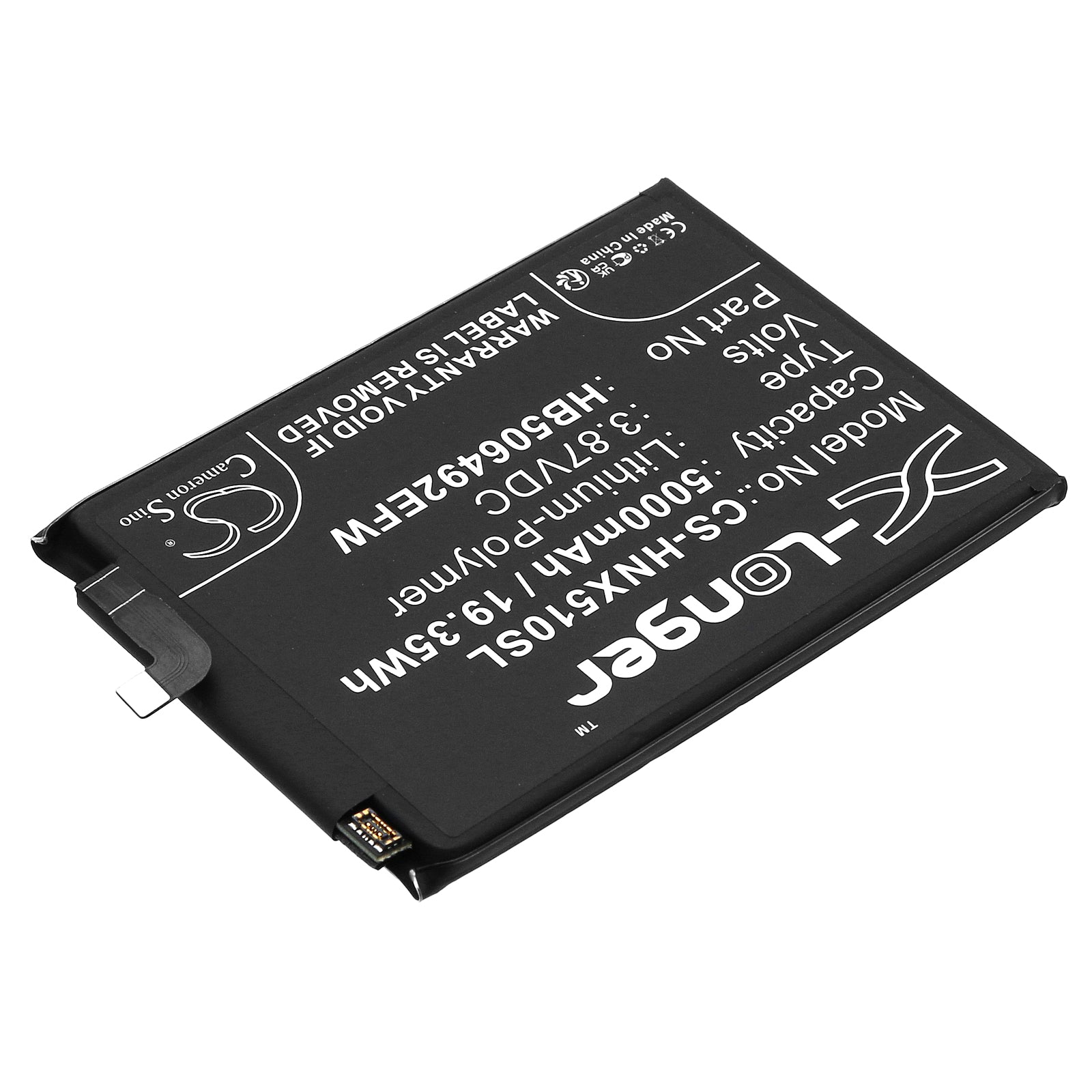 Li-Polymer, Mobile, SmartPhone Battery fits Honor Magic 5 Lite, Rmo-nx1, 3.87V, 5000mAh Mobile, SmartPhone Cameron Sino Technology Limited