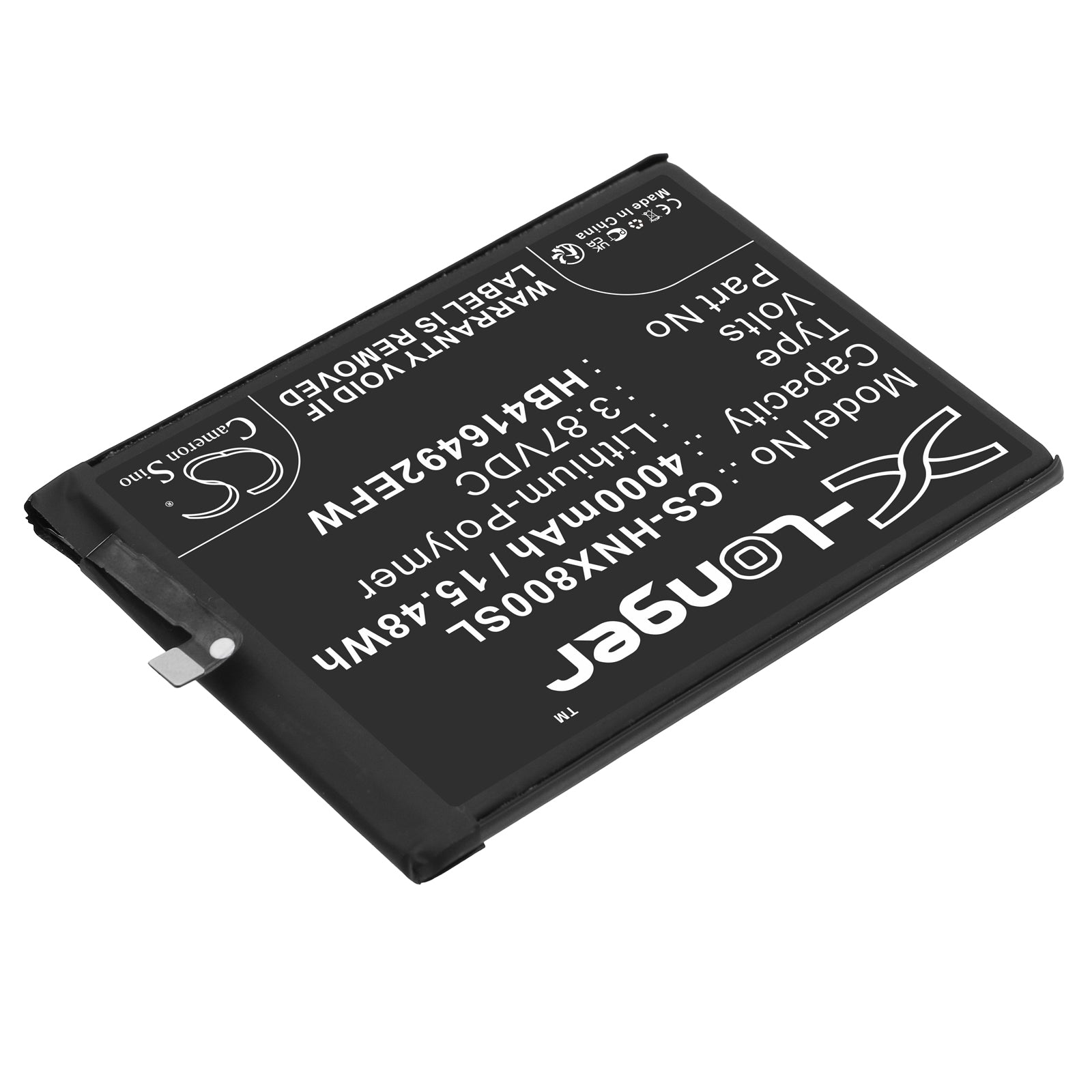 Li-Polymer, Mobile, SmartPhone Battery fits Honor Tfy-lx1, Tfy-lx2, 3.87V, 4000mAh Mobile, SmartPhone Cameron Sino Technology Limited