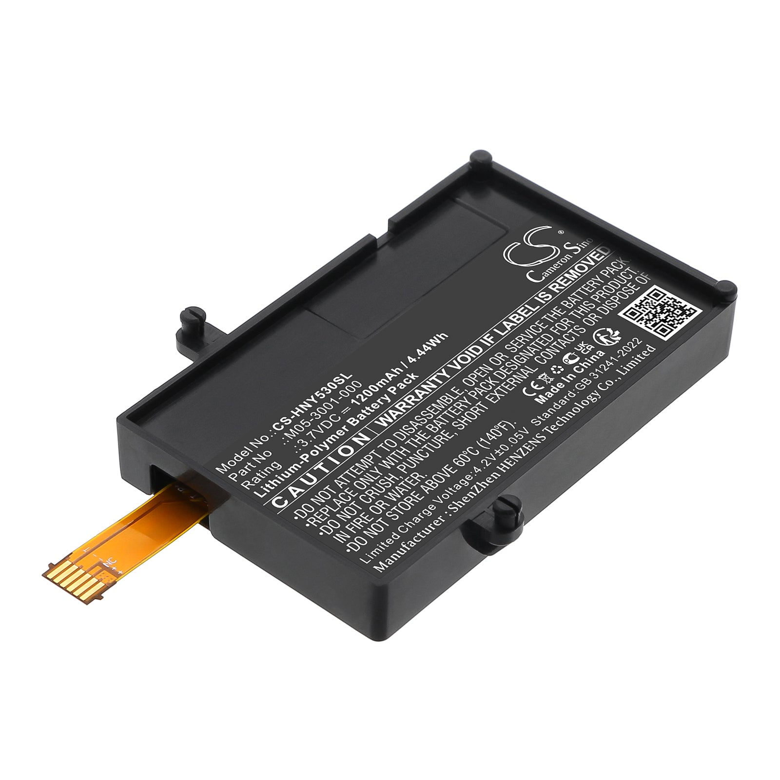 3.7V, Li-Polymer, 1200mAh, Battery fits Honeywell BW Icon + 4 Gas Detector H2S CO O2 & LEL, Flex, 4.44Wh Equipment, Survey, Test Cameron Sino Technology Limited