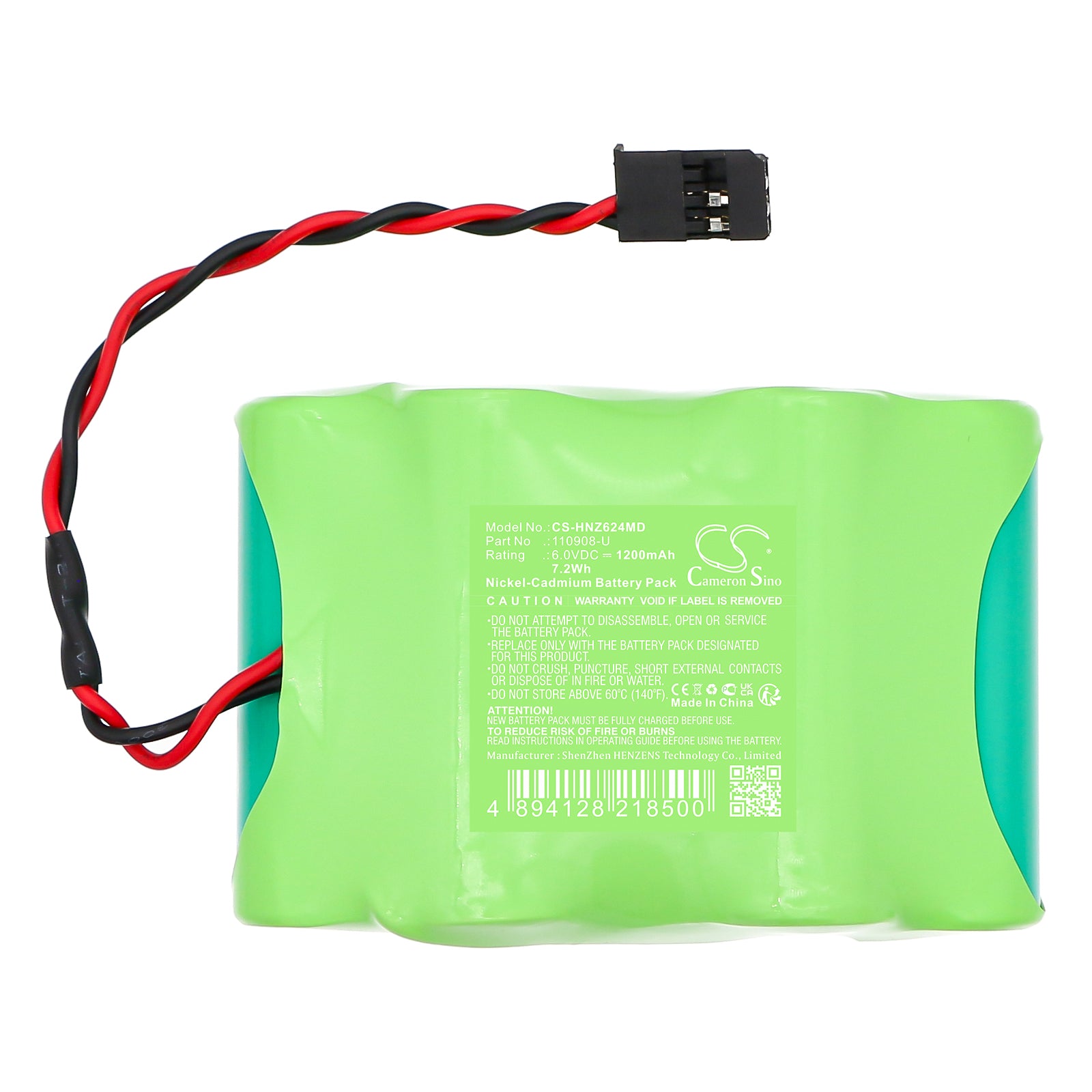 6V, Ni-CD, 1200mAh, Battery fits Heine X-004.99.641, X-04.99.623, 7.2Wh Medical Cameron Sino Technology Limited