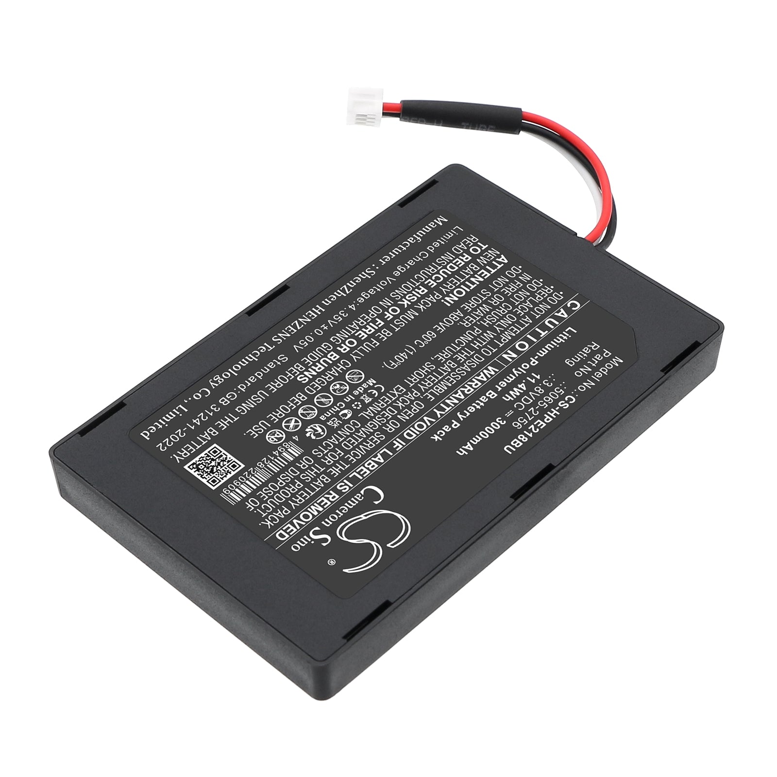 3.8V, Li-Polymer, 3000mAh, Battery fits HP Agilent P1218-60002 PCI-X Remote Control Card, 11.4Wh RAID Controller Cameron Sino Technology Limited