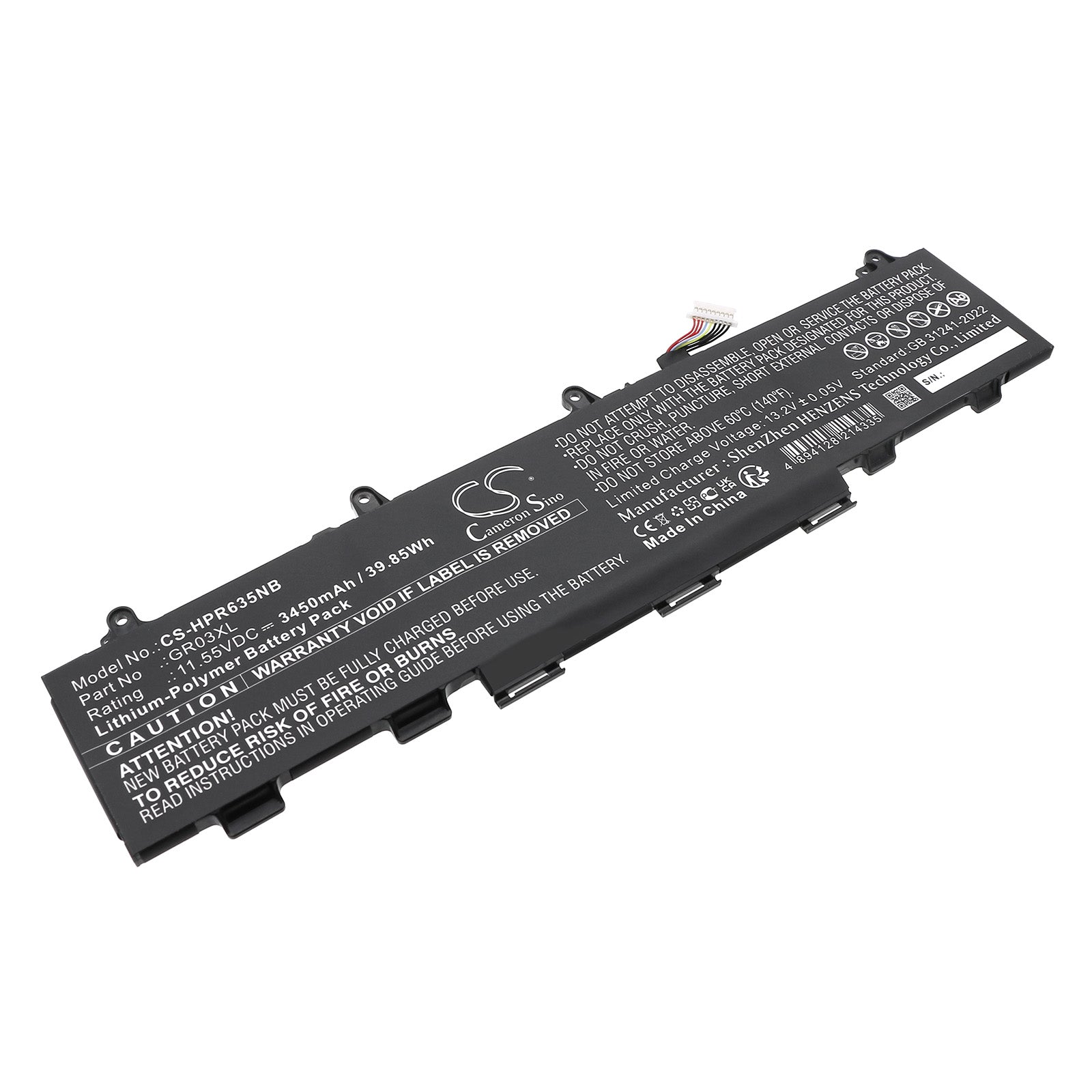 11.55V, Li-Polymer, 3450mAh, Battery fits HP ProBook 635 AERO G7, ProBook 635 Aero G7 2N2T0UT, 39.85Wh Notebook, Laptop Cameron Sino Technology Limited