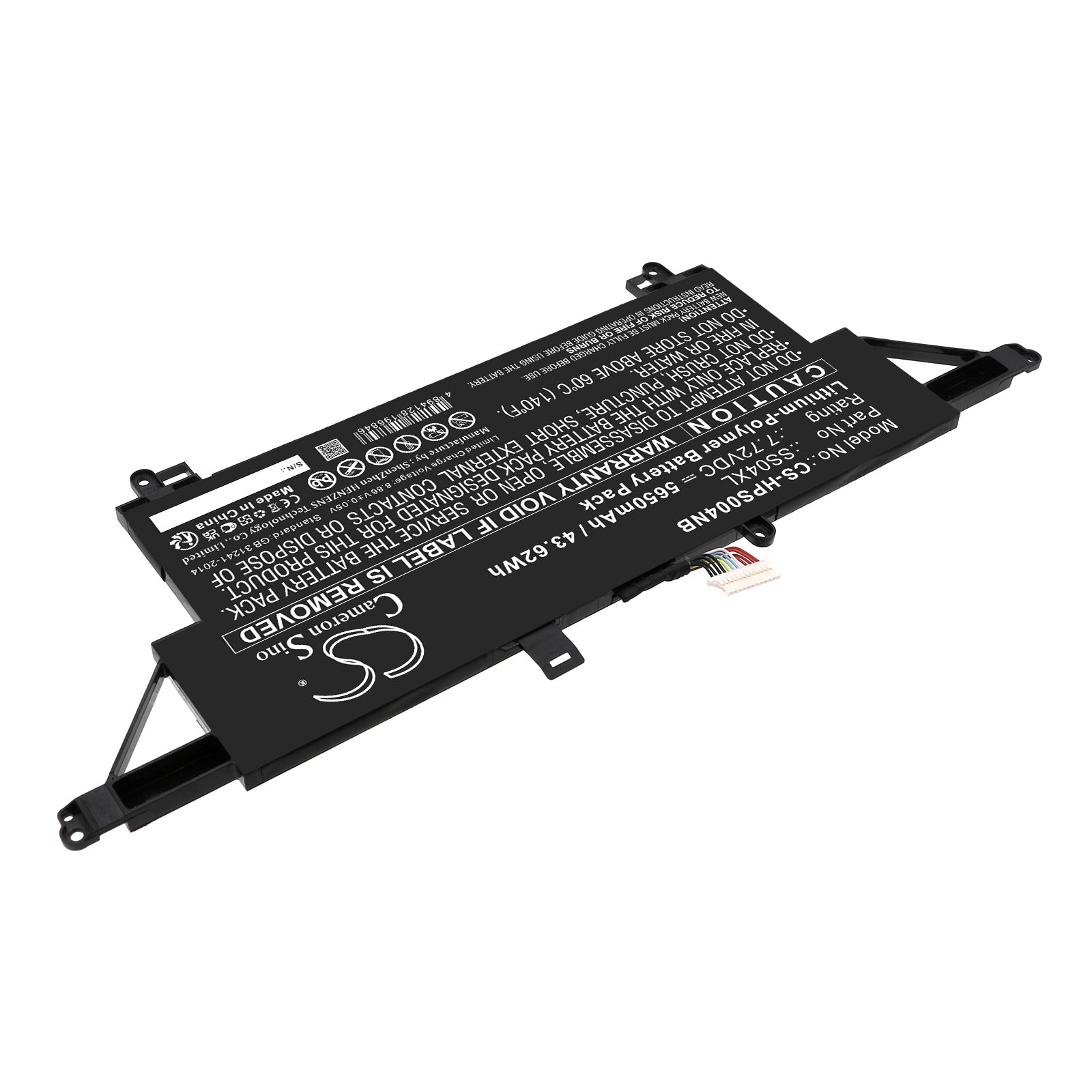 Li-Polymer, Notebook, Laptop Battery fits Hp, 7.72V, 5650mAh Notebook, Laptop Cameron Sino Technology Limited