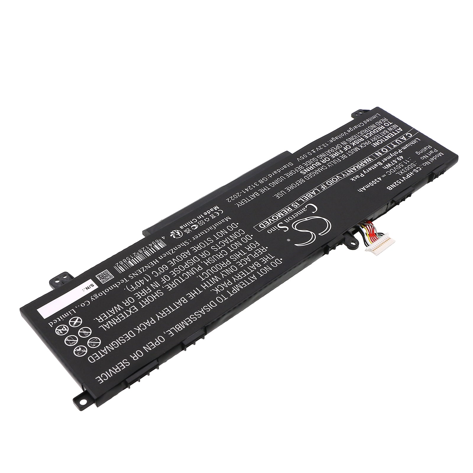 11.55V, Li-Polymer, 4300mAh, Battery fits HP Omen 15-EK0009TX, Omen 15-EK0010TX, 49.67Wh Notebook, Laptop Cameron Sino Technology Limited