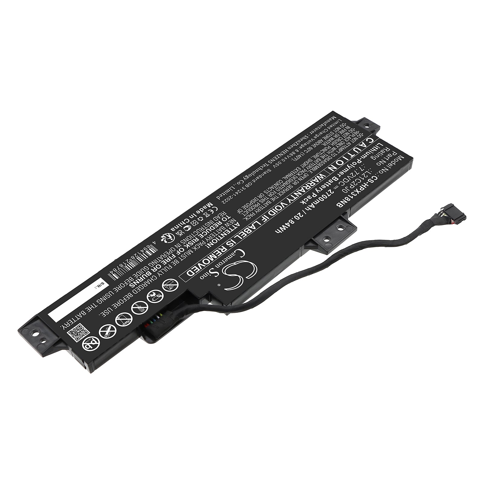 7.72V, Li-Polymer, 2700mAh, Battery fits Lenovo Pavilion x360 13-u018TU, 20.84Wh Notebook, Laptop Cameron Sino Technology Limited