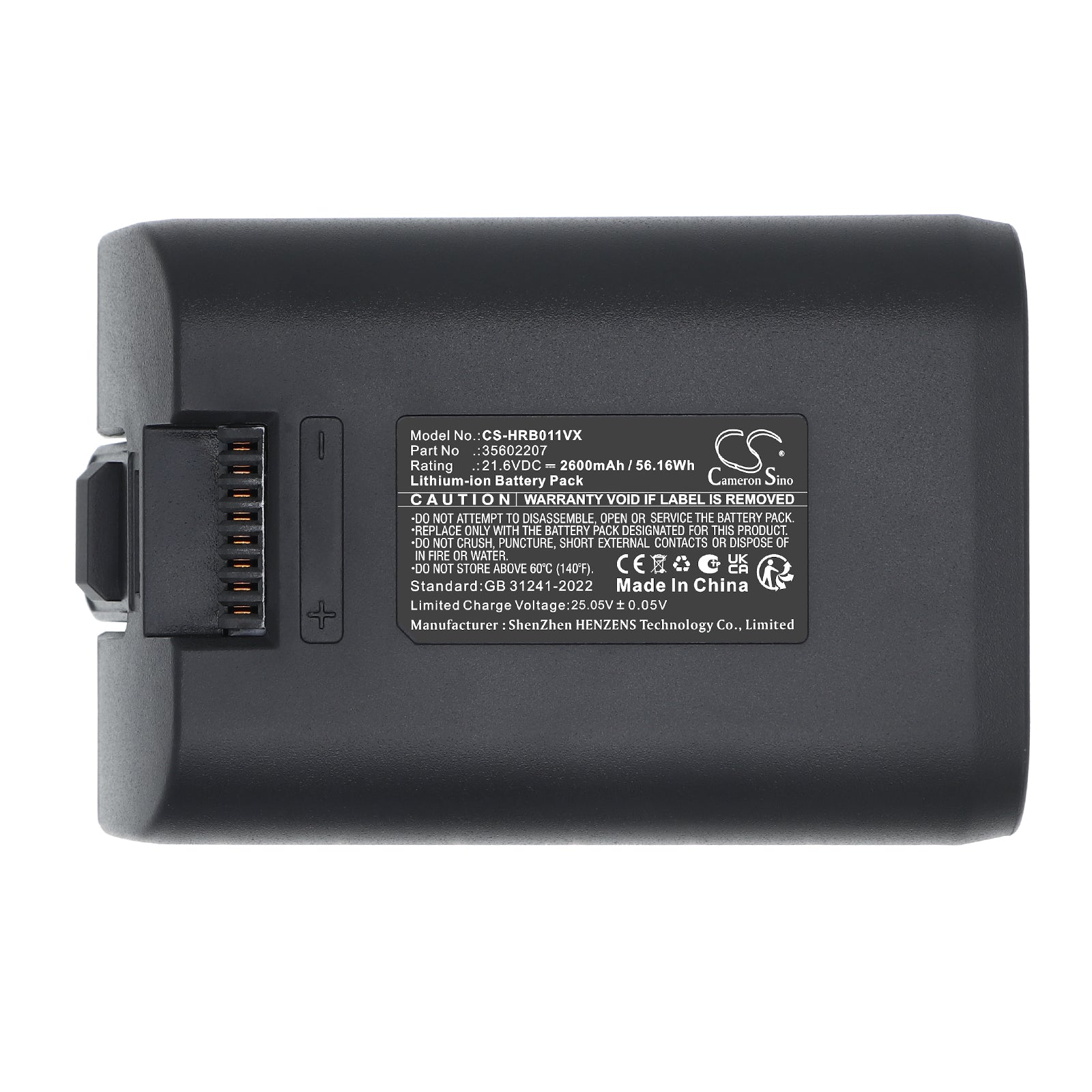 21.6V, Li-ion, 2600mAh, Battery fits Hoover H-FREE 500, 56.16Wh Vacuum Cameron Sino Technology Limited