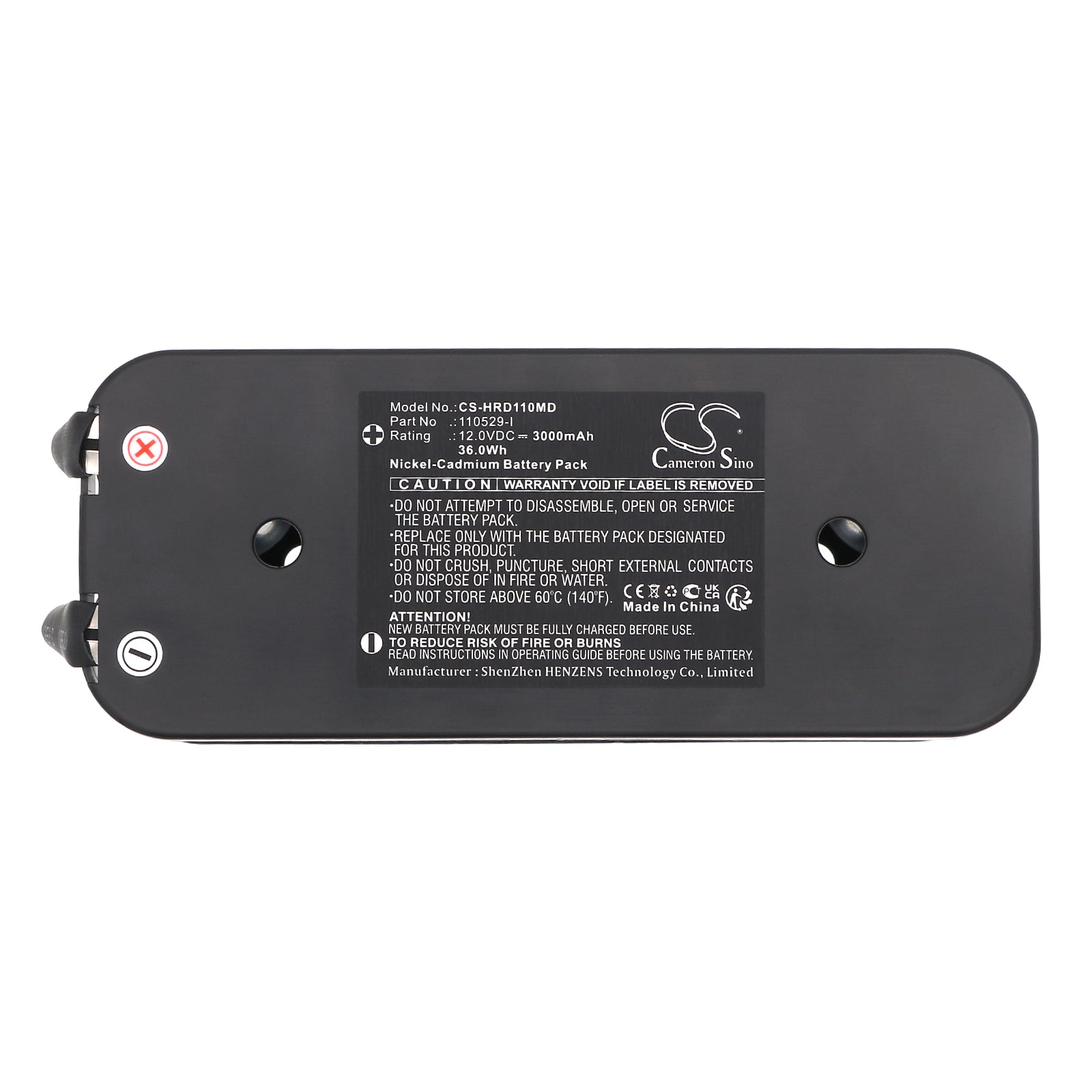 12V, Ni-CD, 3000mAh, Battery fits Horbiger Hydraulik, 36Wh Medical Cameron Sino Technology Limited