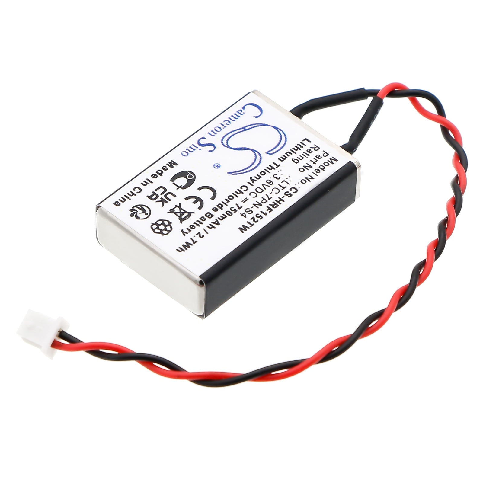 3.6V, Li-SOCl2, 750mAh, Battery fits Harris AN/PRC-152, AN/PRC-152(C), 2.7Wh Two-Way Radio Cameron Sino Technology Limited